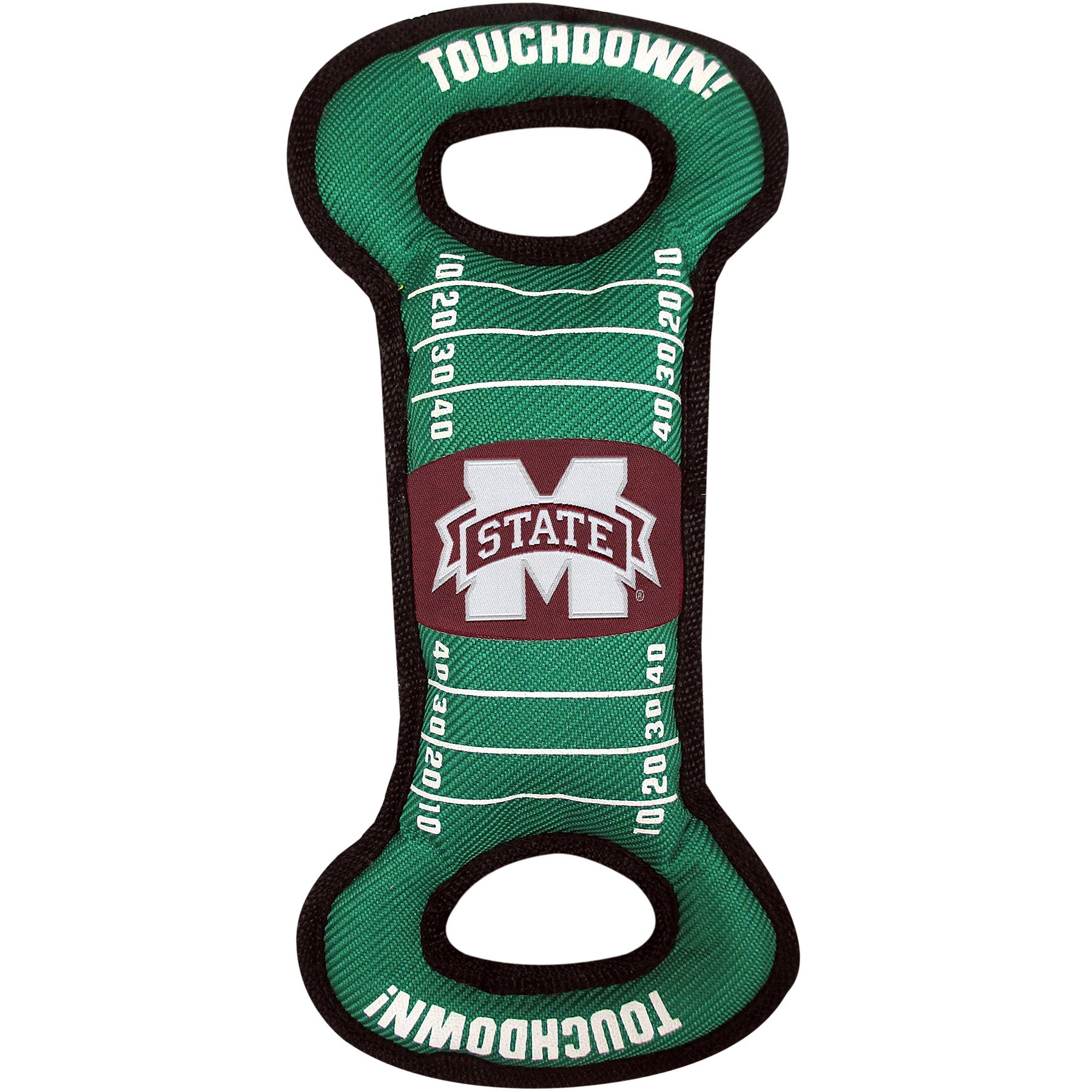 Pets First Ncaa Football Field Dog Toy With Squeaker. - Michigan State Bulldogs - For Tug, Toss, And Fetch. - Tough& Durable Pet