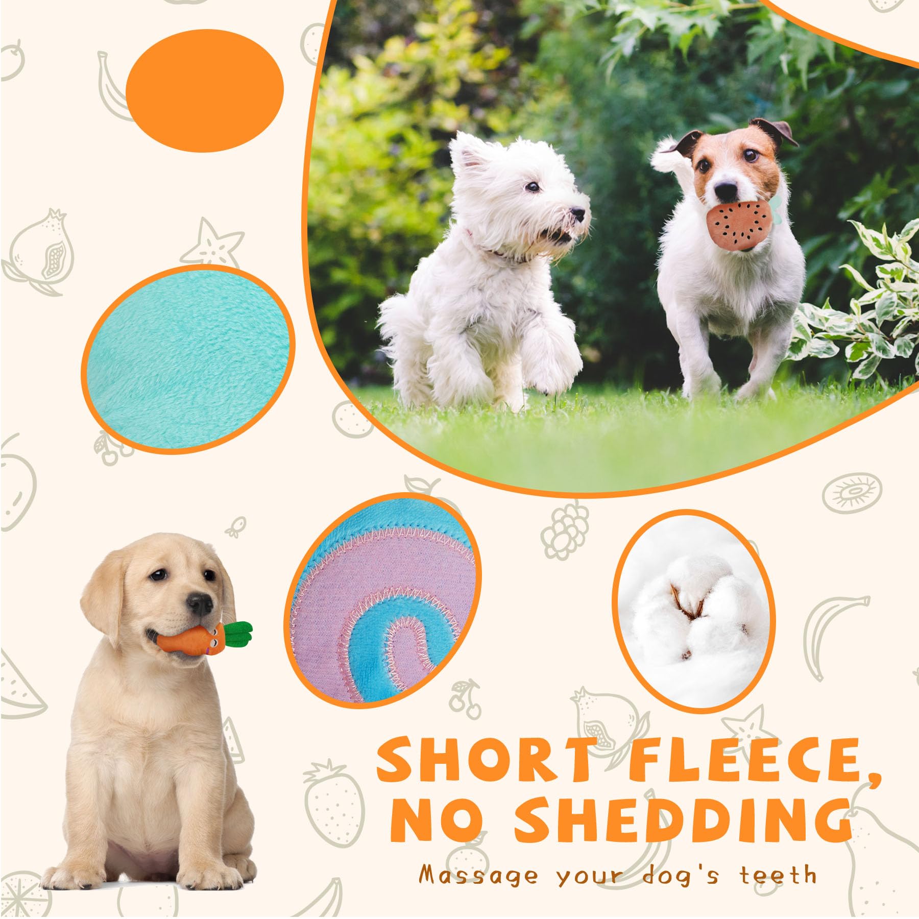 Qtwoof Charming Chorus 20-Pack Squeaky Toys Set - 4 Bags, Plush Puppy Toys With Cute Characters For Small Dogs, Interactive Sque