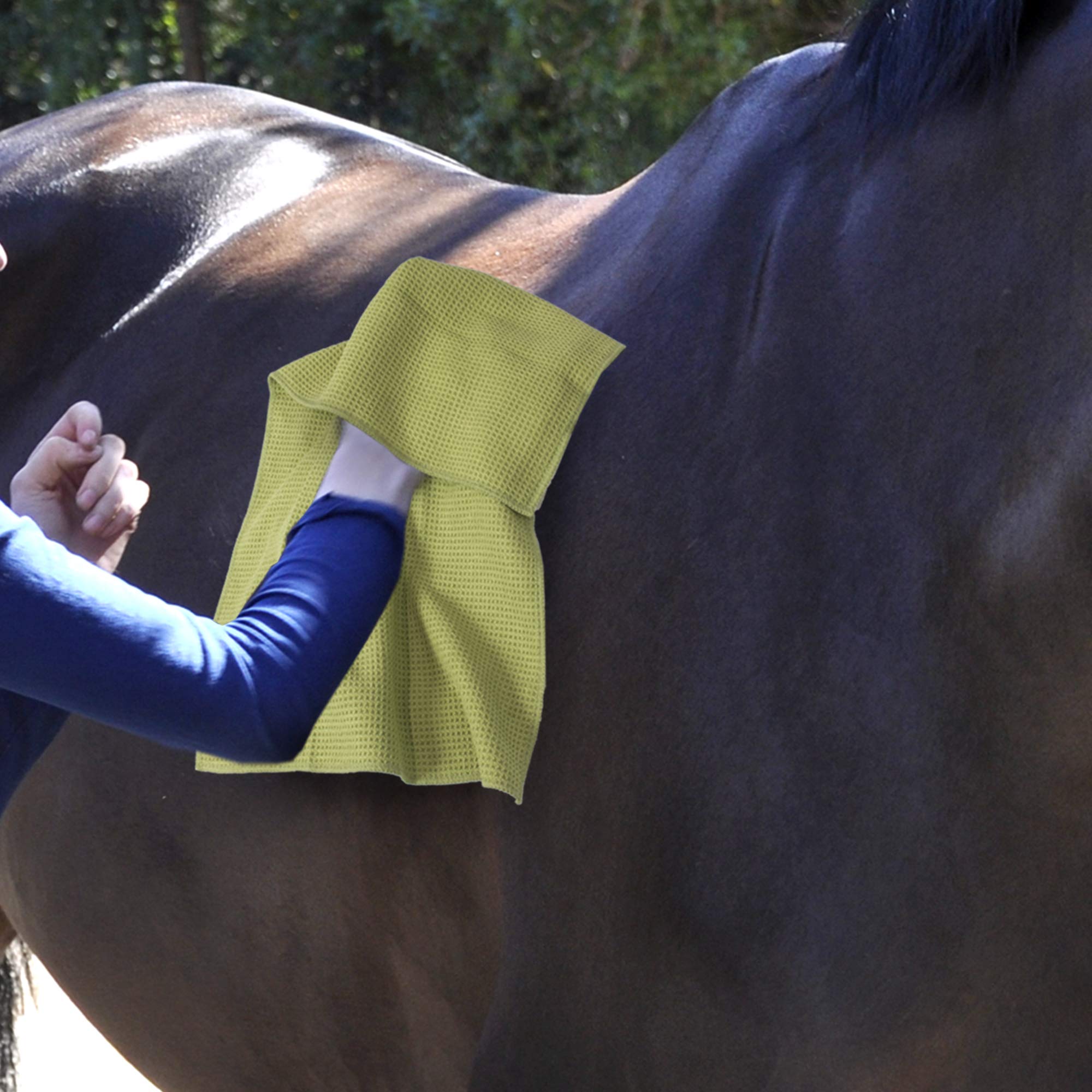 ECP Equine Comfort Products Waffle Weave Wipe Down Cloth Olive