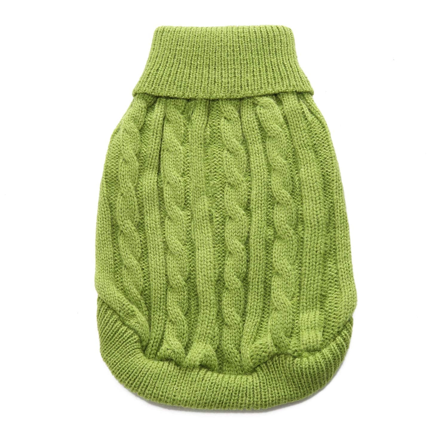 Bwealthest Dog Sweater, Large, Light Green, Acrylic, Turtle Neck, Pullover, 15.75 Inch Chest, 11-15 Lb, Unisex, For Large Breeds