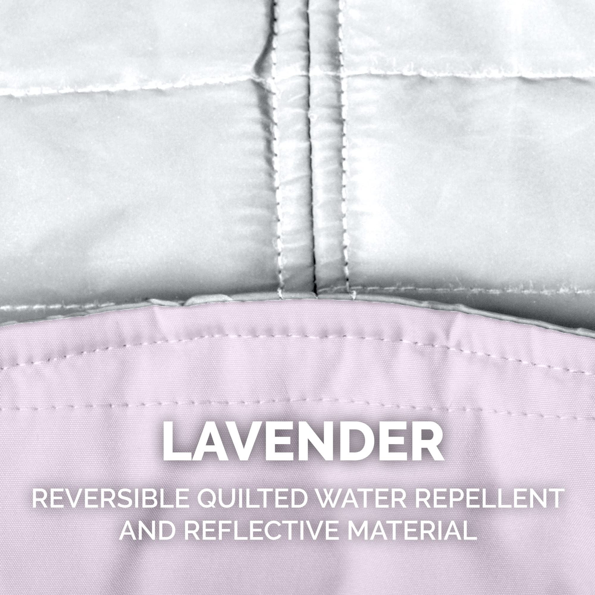 Furhaven Water-Repellent & Reversible Small Dog Coat, Washable & Reflective w/ Leash Access, Pocket, & Carry-On Purse - Puffer D