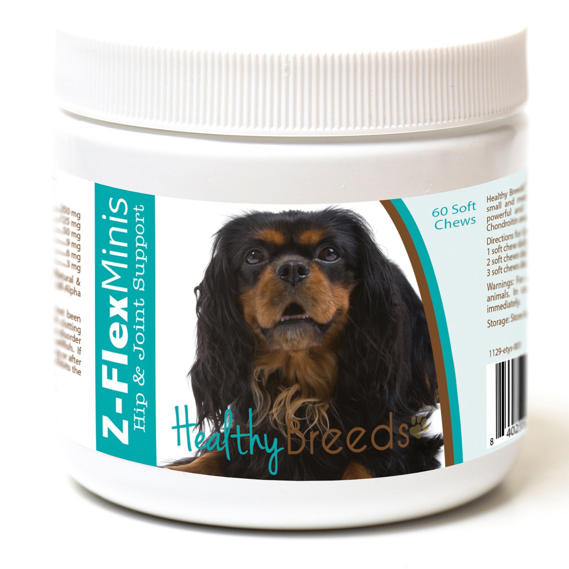Healthy Breeds English Toy Spaniel Z-Flex Minis Hip and Joint Support Soft Chews 60 Count