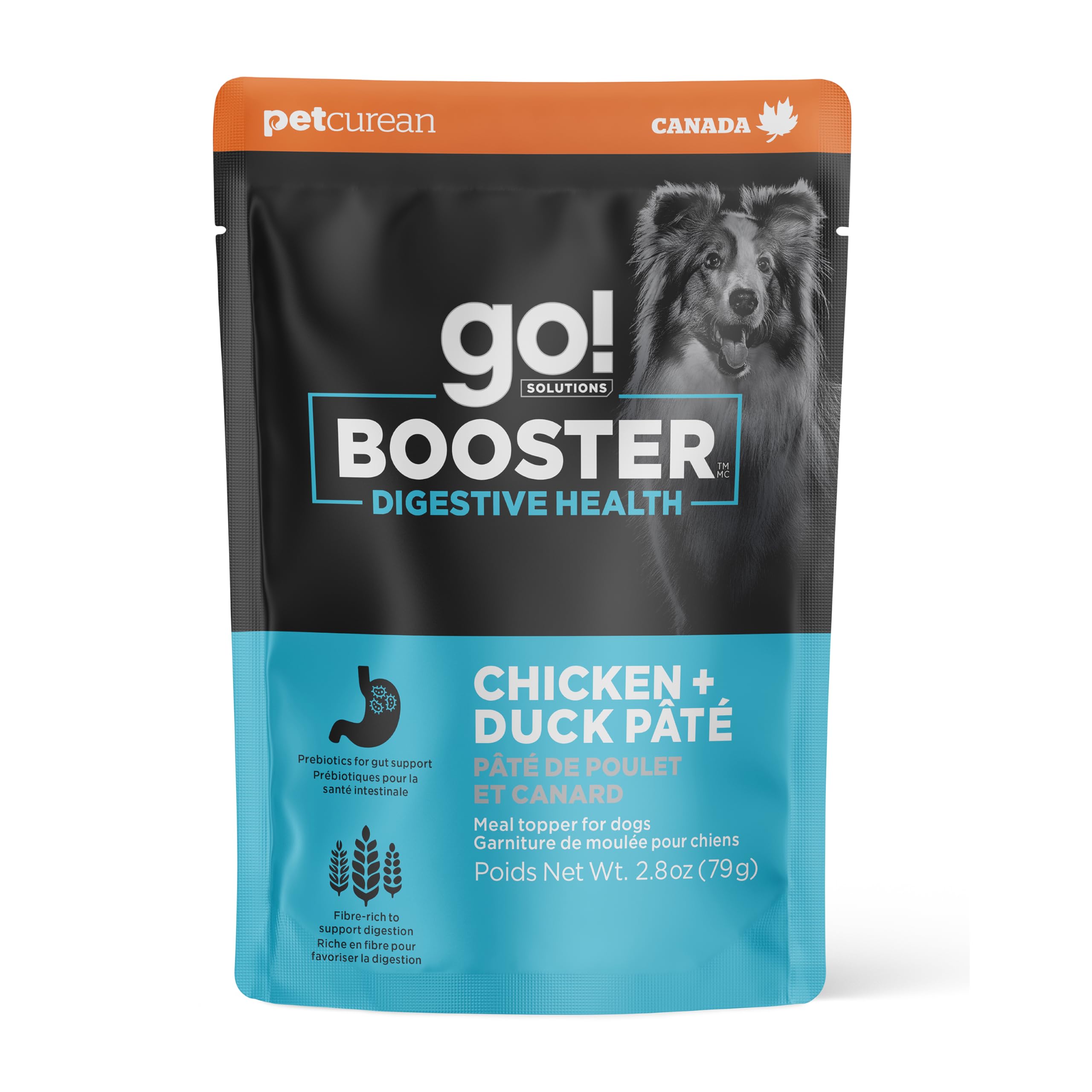 Go! Solutions Booster Digestive Health Chicken + Duck Pt   Topper for Dry Food with Broth, Healthy Dog Treat for Gastrointestina