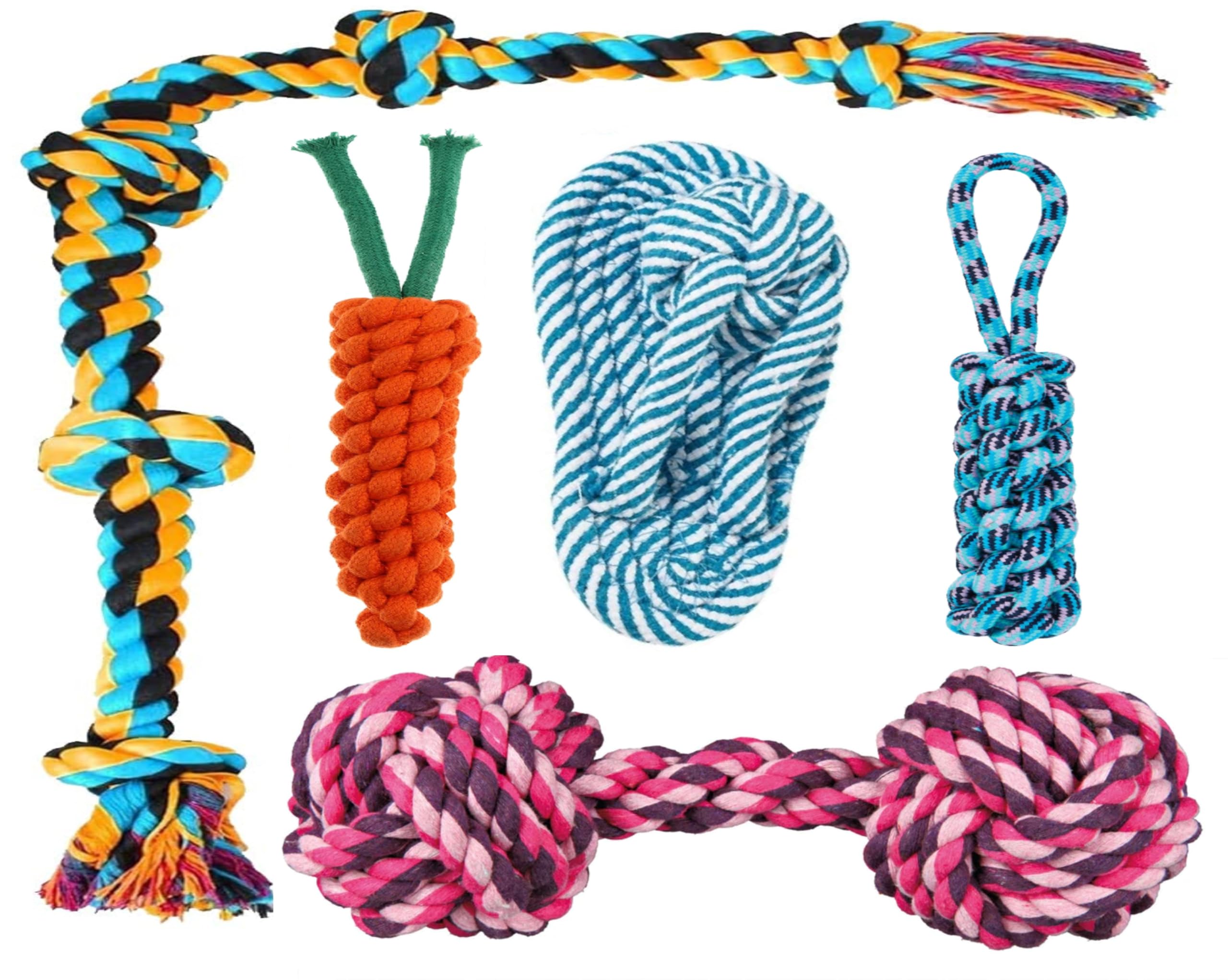Agirav Tail Dog Toys + Dog Chew Toys + Puppy Teething Toys + Rope Toys + Dog Toys For Small To Medium Dog Toys + Dog Toy Pack(Pa