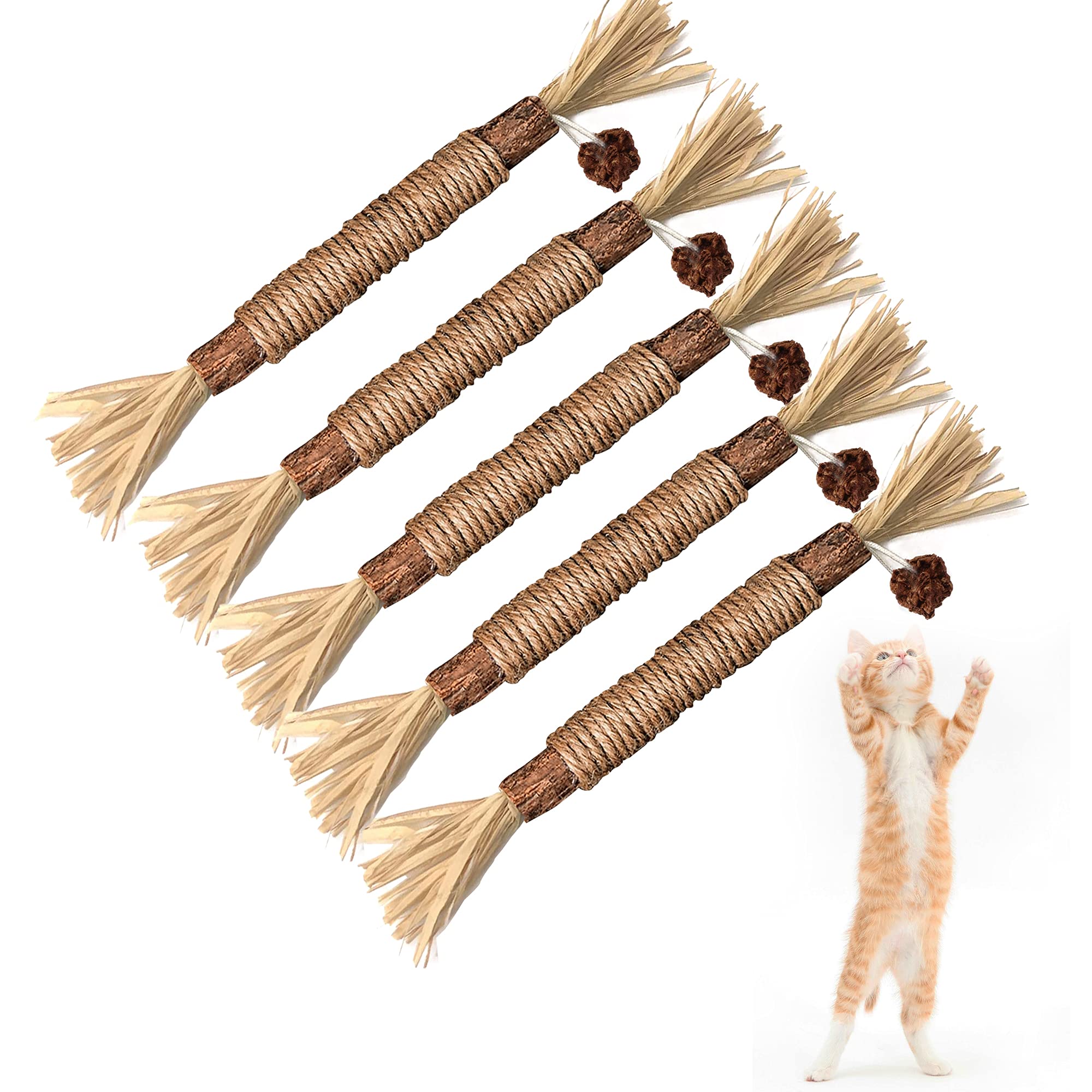 Bawan Catnip Toys, Silvervine For Cats: Cute Kitten Toys For Indoor Interactive Play, Teething Chew Toys For Aggressive Chewers,