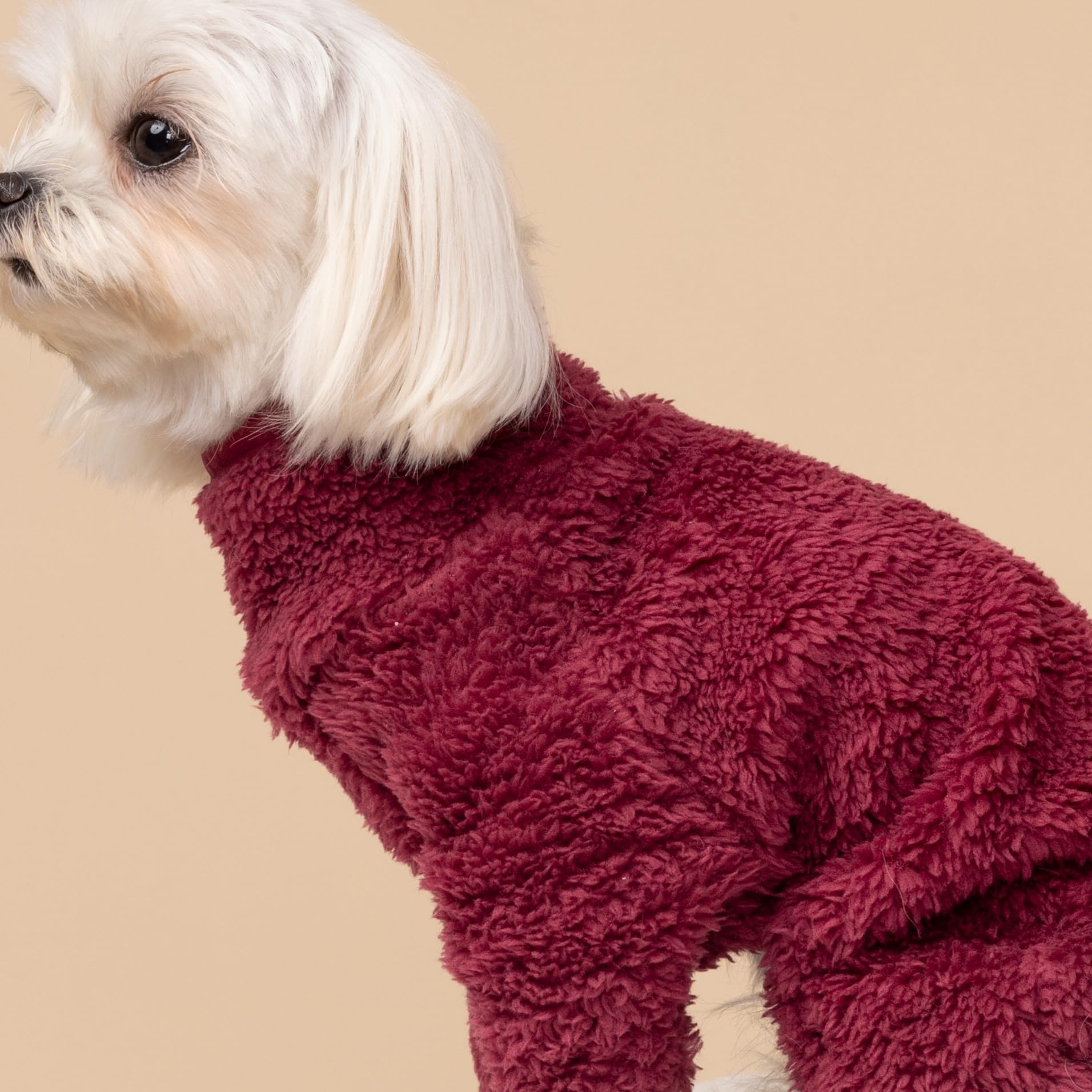 Fitwarm Fuzzy Fleece Dog Christmas Pajamas, Dog Winter Clothes for Small Dogs Girl Boy, Velvet Dog Onesie, Pet Jumpsuit, Doggy A