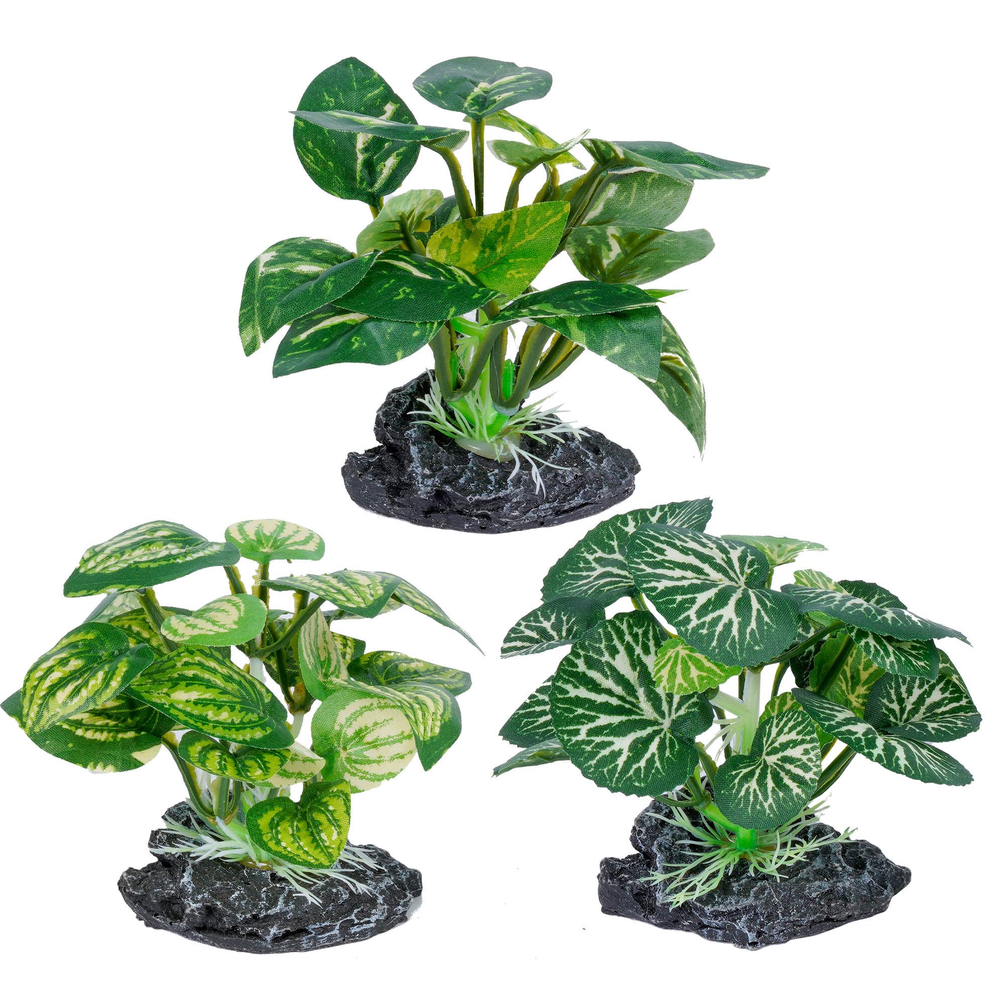 Ameliade Aquarium Plants Fish Tank Decorations Betta Silk Leaf Pad Hammock Cichlid Beta Hides Decor Small Fish Bowl Accessories 