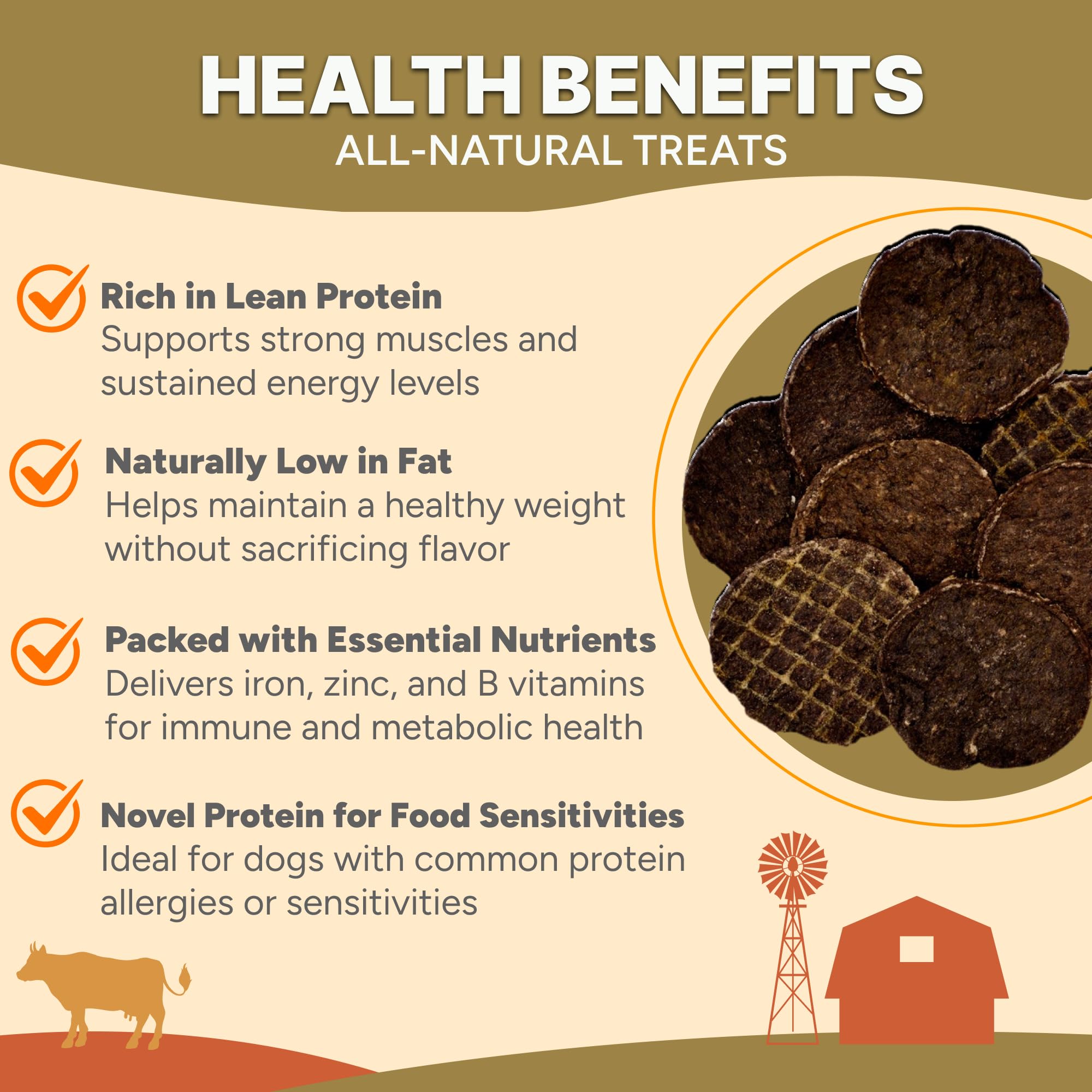 Gaines Family Farmstead Elk Chips for Dogs - 4 oz Natural High-Protein Dog Treats, Rawhide-Free Chews Made in USA - Healthy, Sin