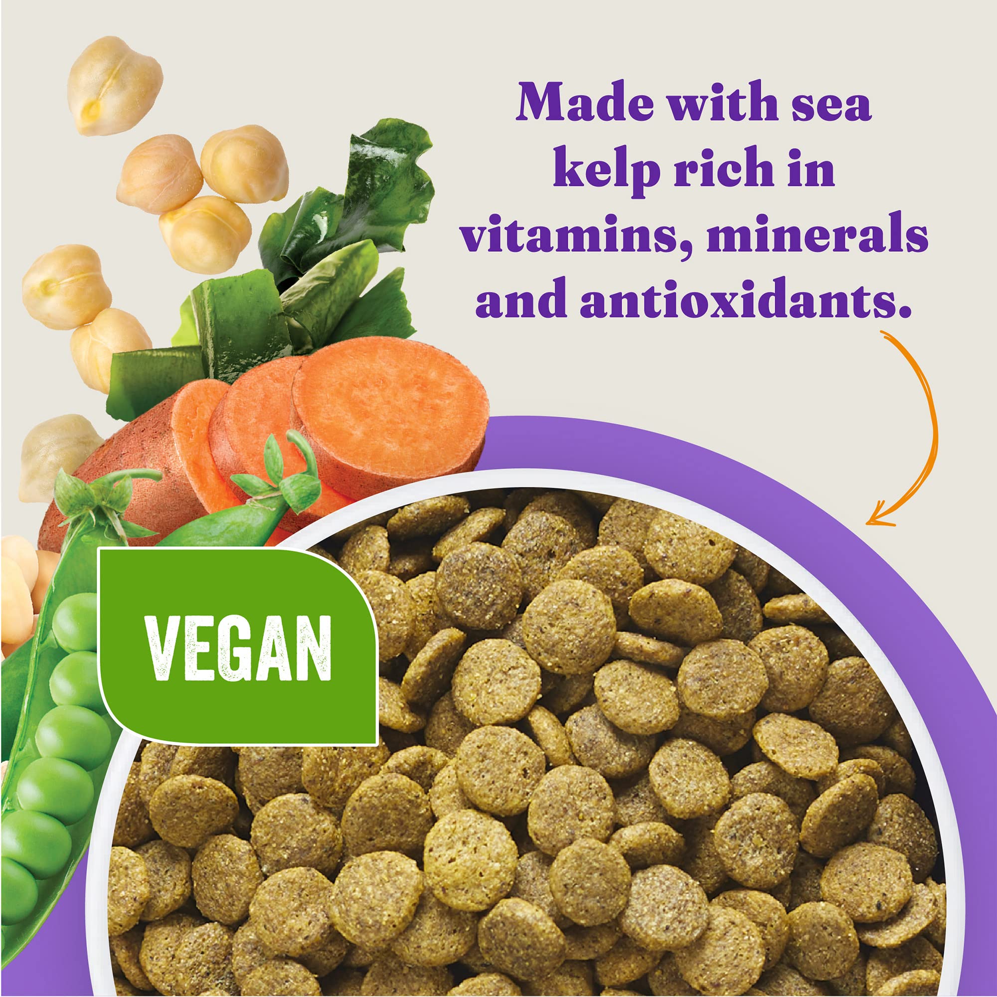 Halo Holistic Vegan Dog Food, Plant-Based Recipe with Kelp, Dry Dog Food, Complete Digestive Health, Kibble for Adult Dogs, 10 l