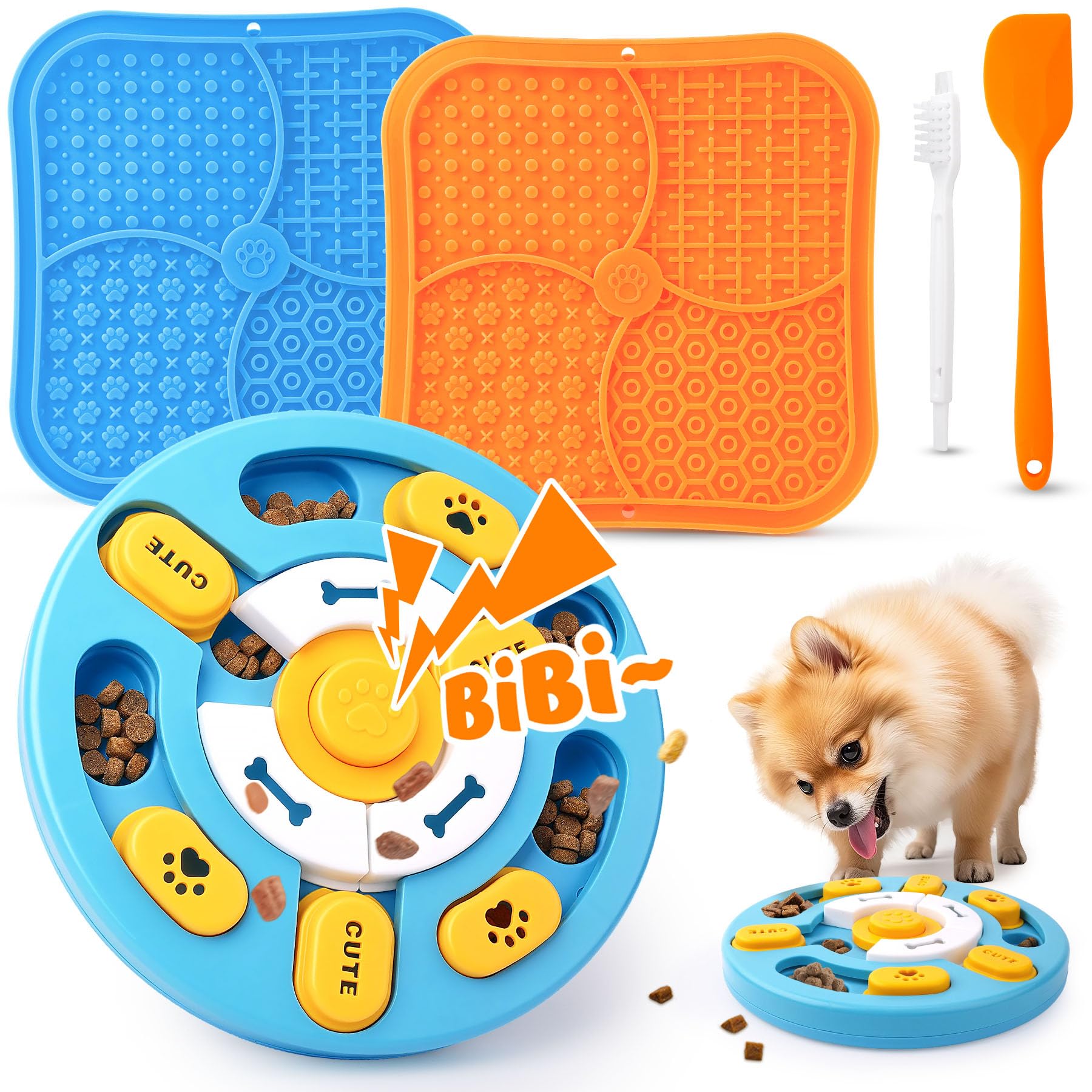 Eefitoys Advanced Dog Puzzle Toys for IQ Training & Mental Stimulation,Dog Lick Mat with Suction Cups for Anxiety Relief and Kee
