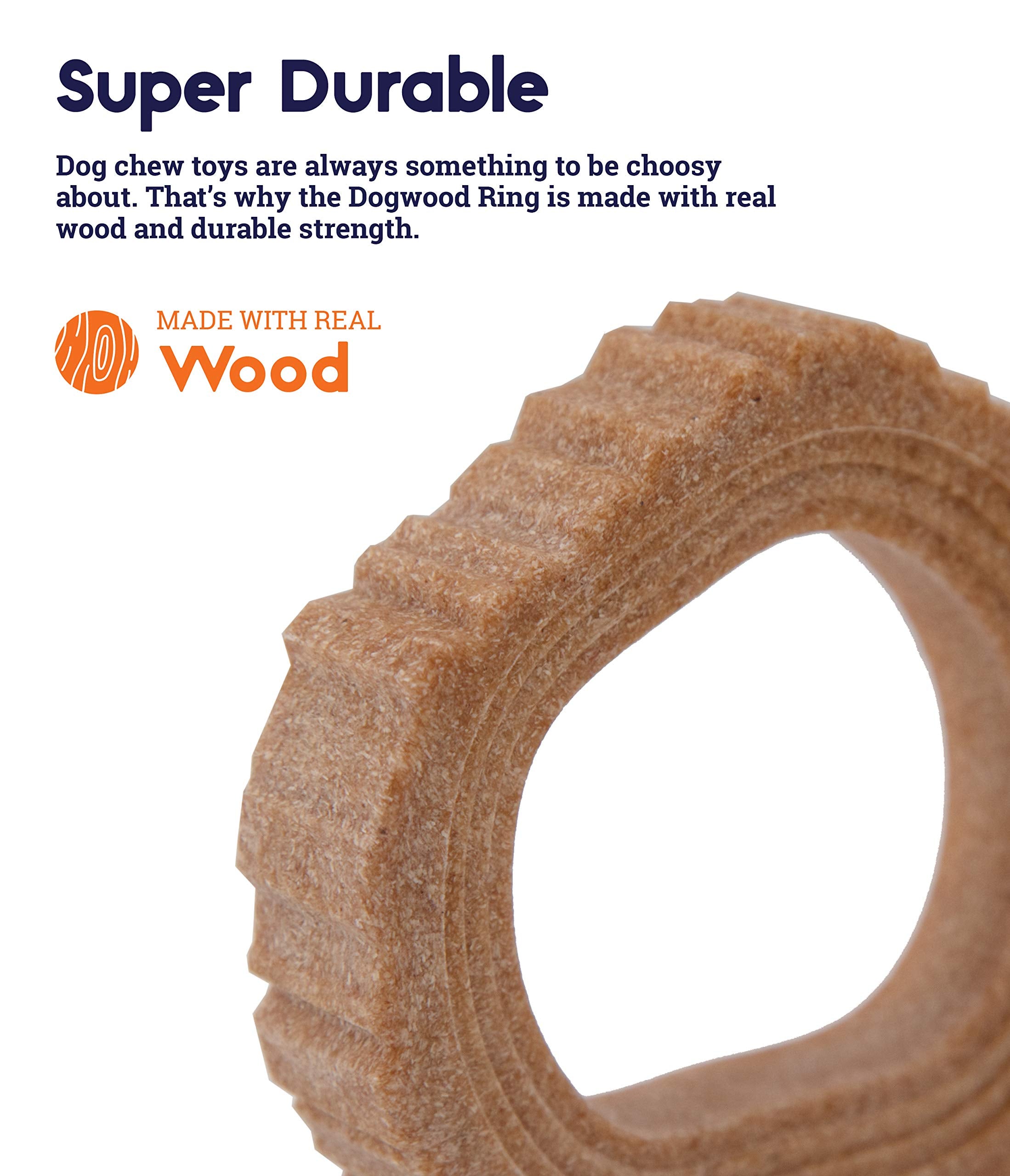 Petstages Dogwood Ring Dog Chew Toy, Small - Durable Wood Material, Model 67820, Ideal for Small Dogs