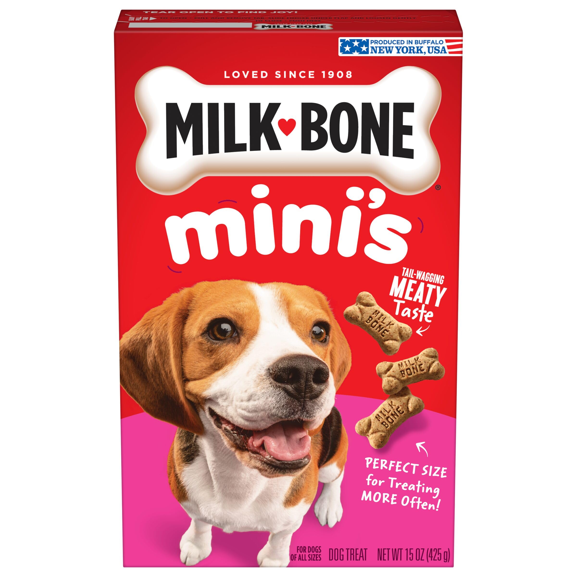 Milk-Bone Original Mini Dog Biscuits, Crunchy Dog Treats, 15 Ounces
