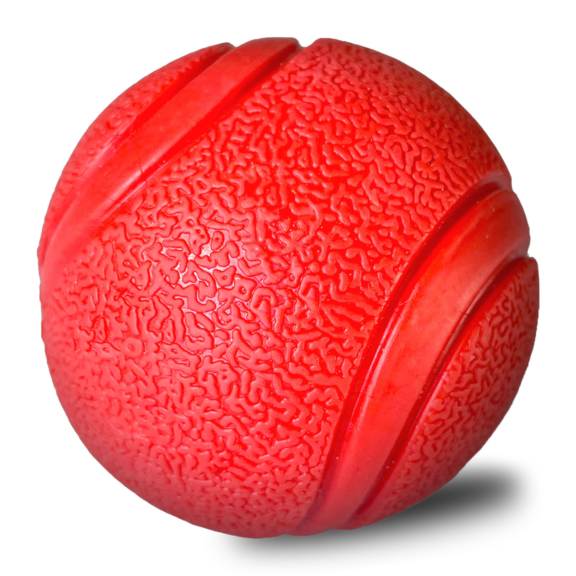 YoFellas Dog Toy Ball with Handle - Durable Squeaky Fetch Ball for Medium & Large Dogs, Floating Interactive Chew Toy for Water 