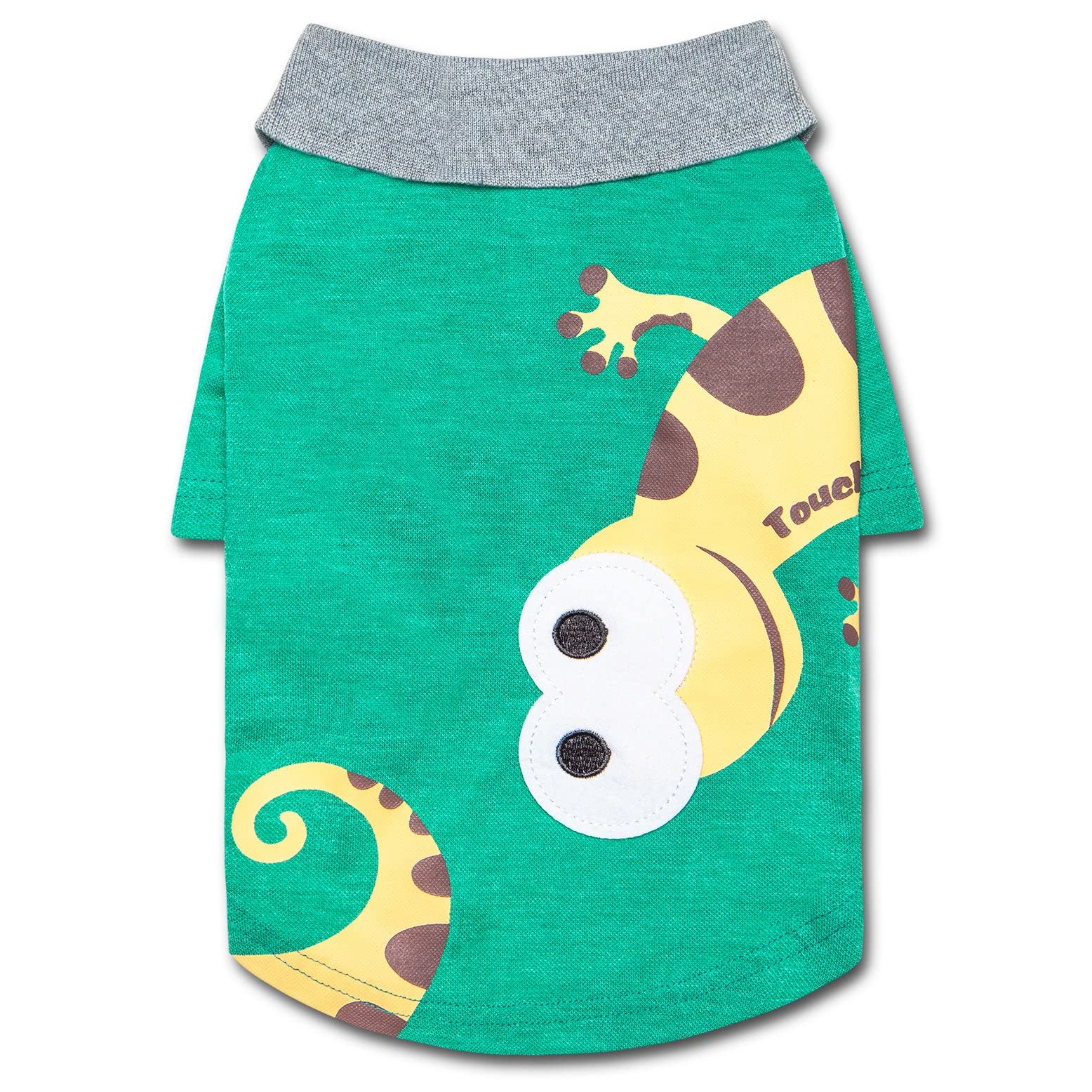 Touchdog  'Arubark' Dog T-Shirt - Caribbean Style Dog Polo Pet T-Shirt with Accented Collar - Summer Dog Clothes or Dog Shirts F