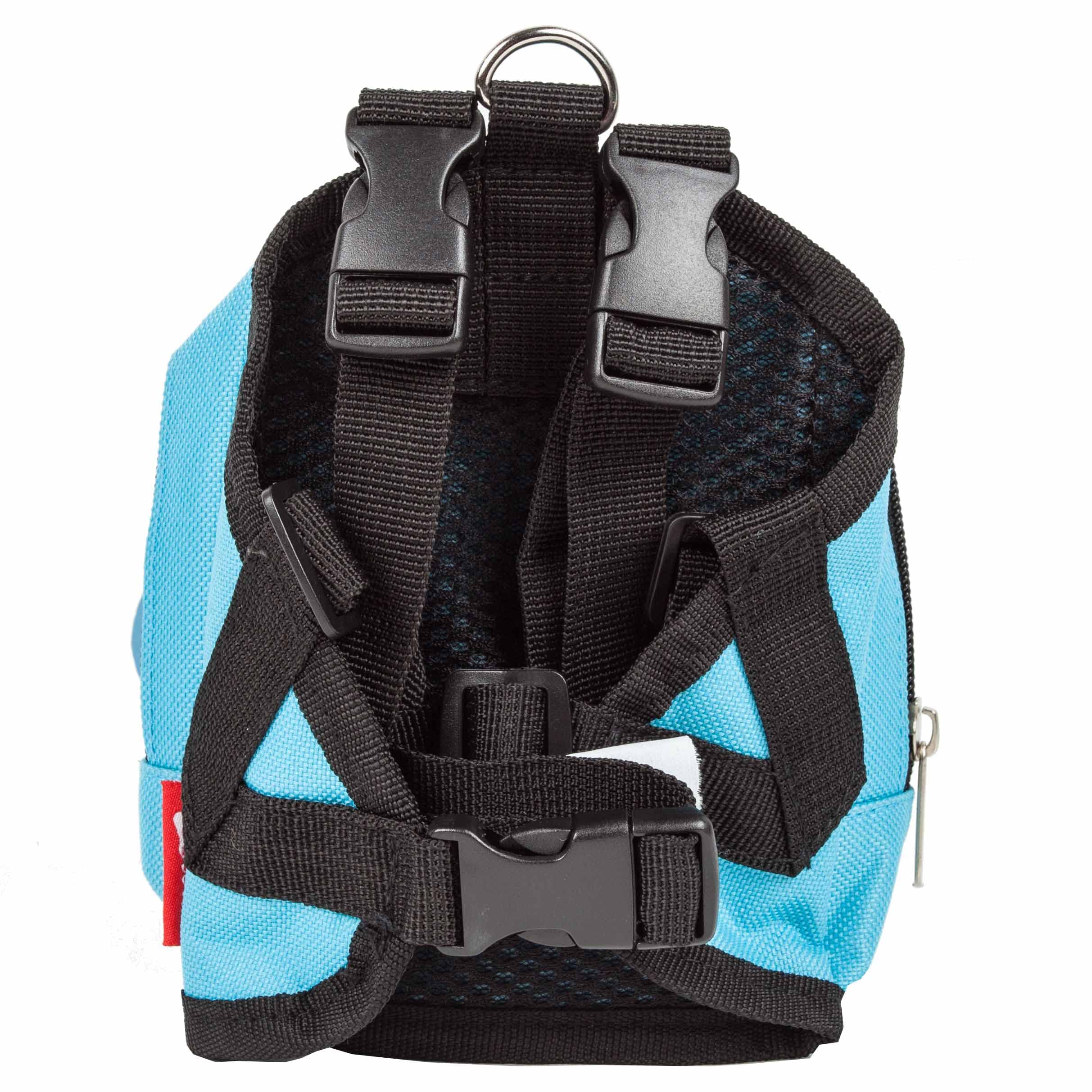 Pet Life ® 'Waggler Hobbler' Large-Pocketed Compartmental Animated Dog Harness And Pet Backpack Carrier With Added Pouch Along The Dog Packpack