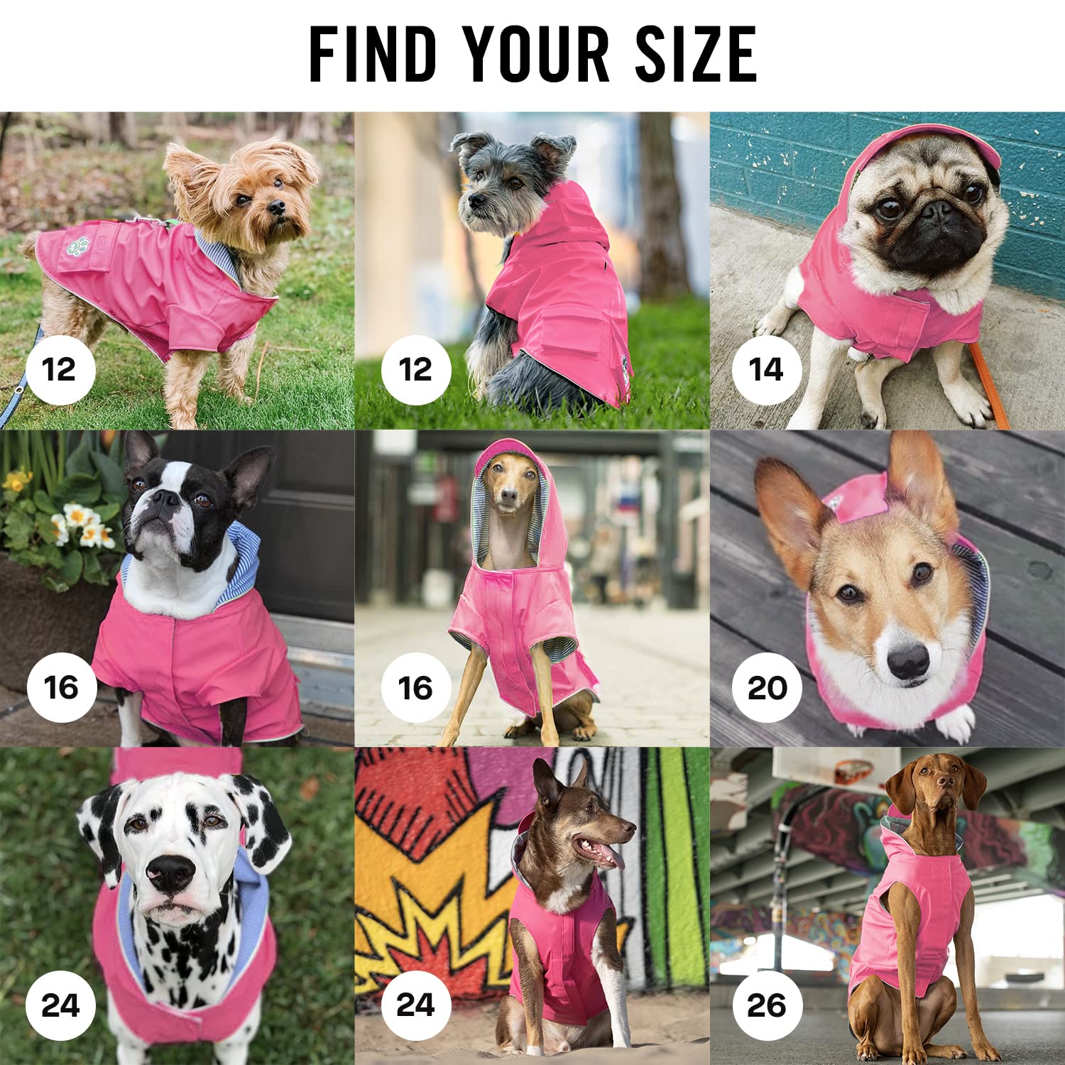 Canada Pooch Dog Slush Suit Dog Bodysuit For Rain And Snow Full Body Dog Suit Water-Resistant Dog Onesie (Pink, 12 (11-13'' Back