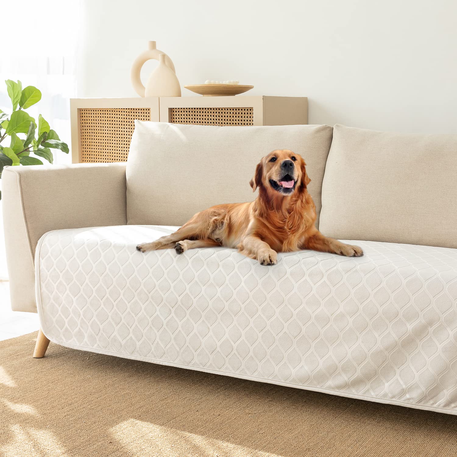 Fuguitex Waterproof Dog Blanket Bed Cover Dog Crystal Velvet Moroccan Fuzzy Cozy Plush Pet Blanket Throw Blanket For Couch Sofa
