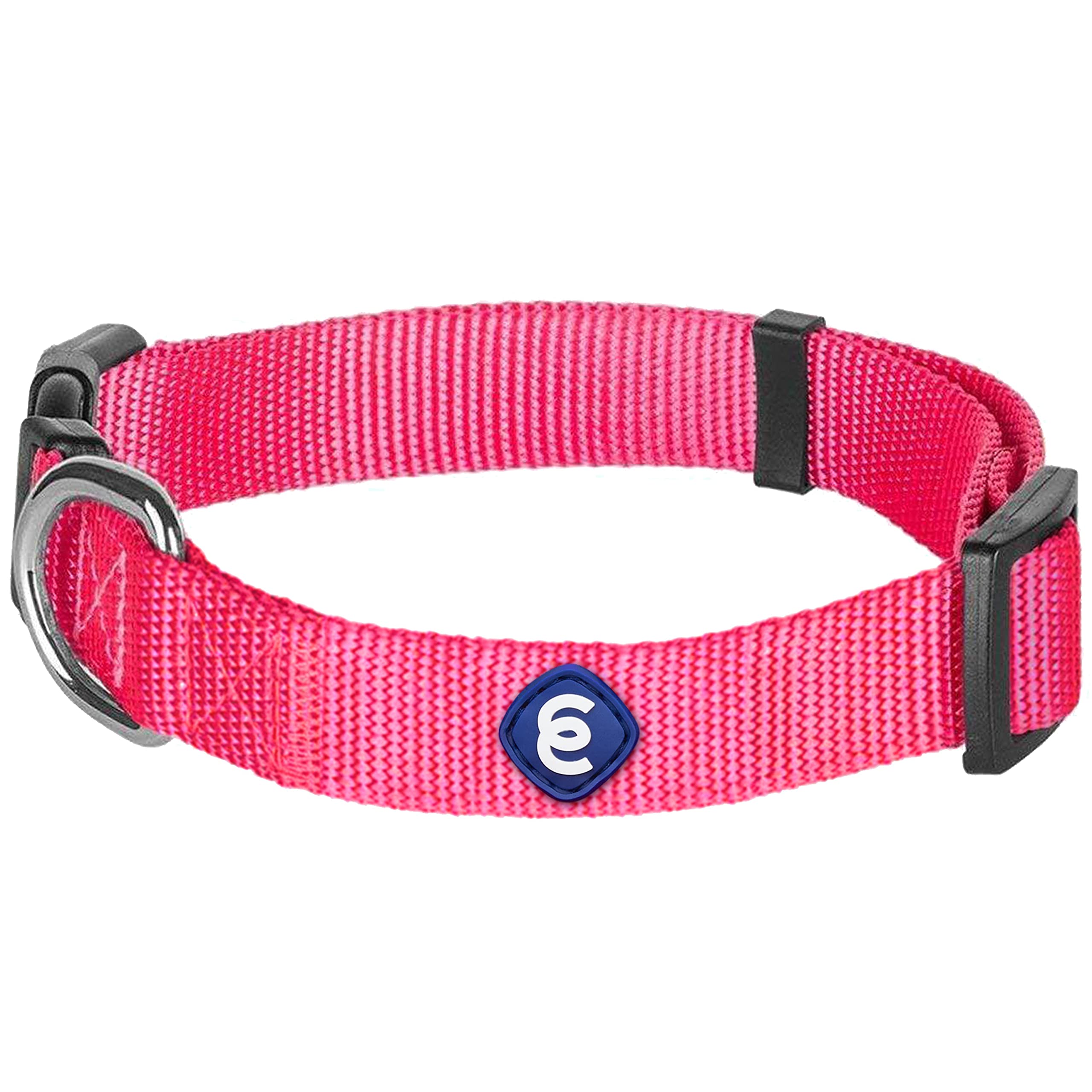 Blueberry Pet Essentials 21 Colors Classic Dog Collar, French Pink, Large, Neck 18'-26', Nylon Collars For Dogs