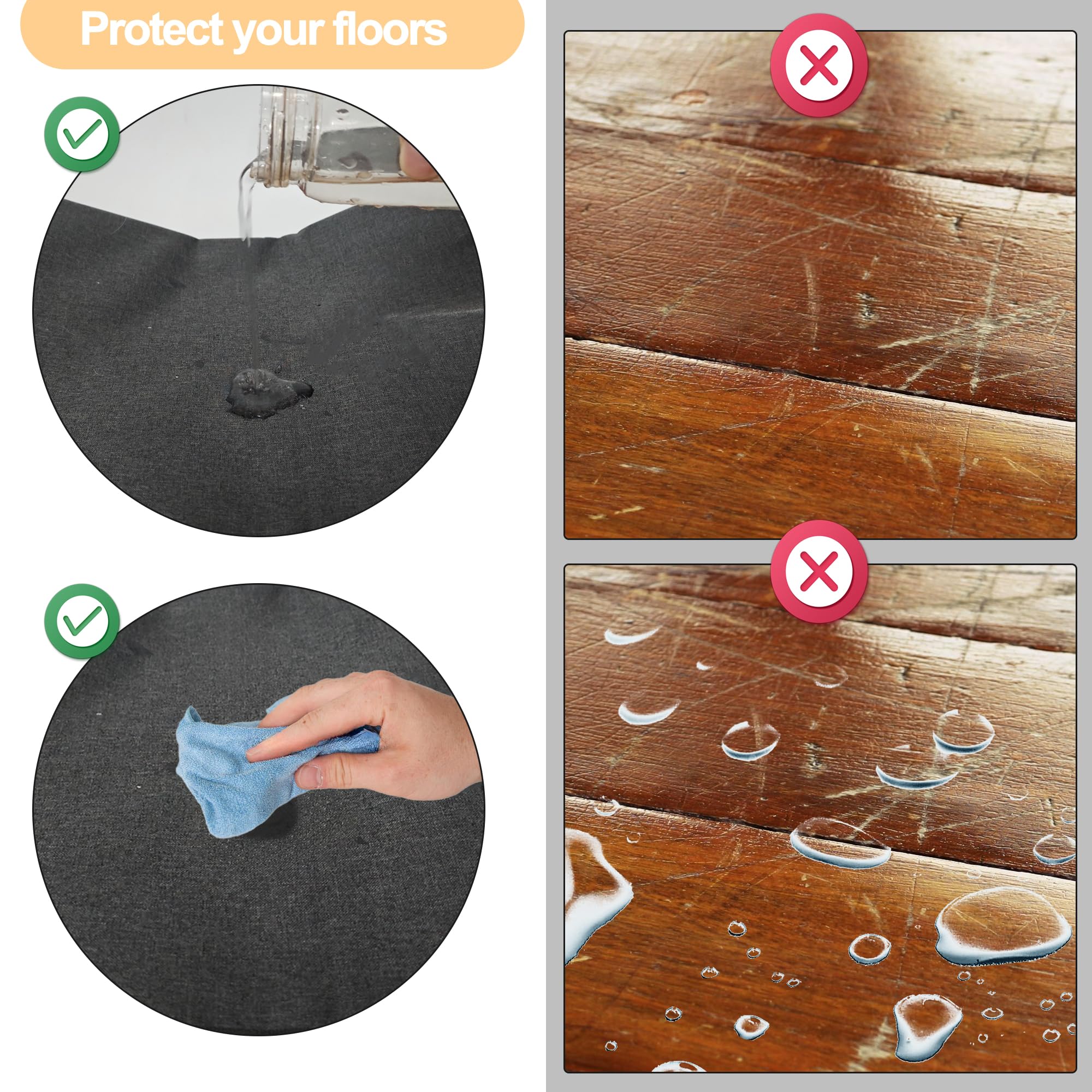 Dog Crate Mat Liner, Washable Pee Pads For Dogs, Absorbs Urine, Non-Slip, Waterproof Under Dog Crate Mat Floor Protector For Ken