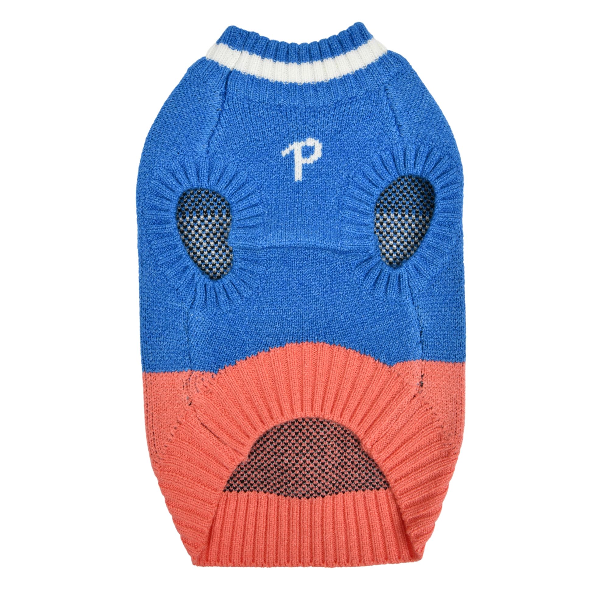 Puppia Bruno Dog Knit Sweater Winter Season For Small And Medium Dogs, Blue, X-Large