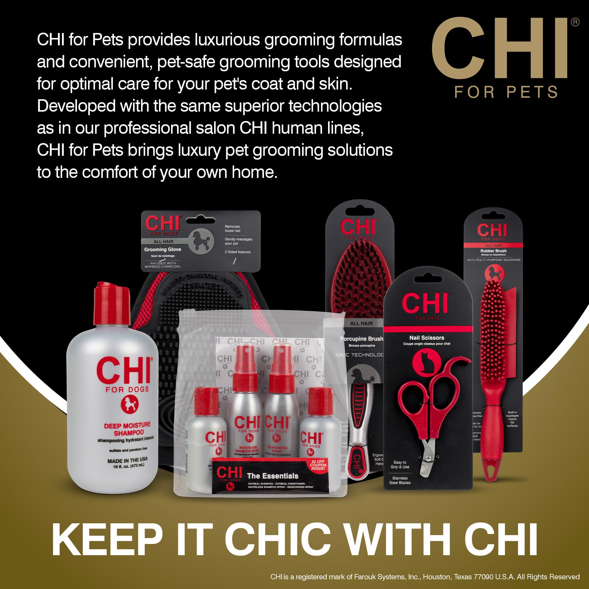 CHI For Dogs Keratin Leave In Conditioner Moisturizing Spray, 8 oz Paraben Free & pH Balanced for Dogs Made In the USA, Clear (F