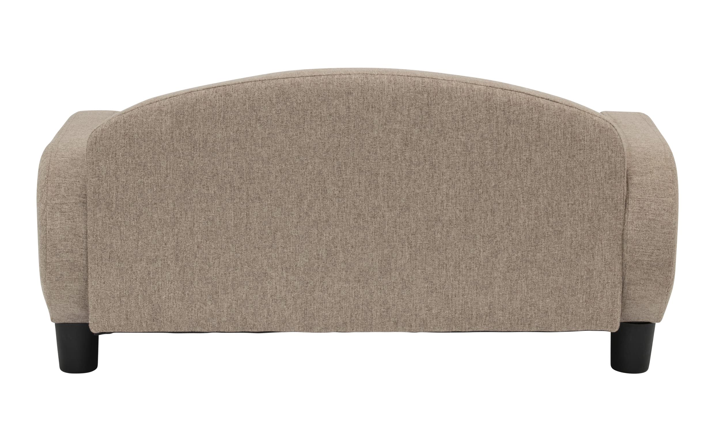 Paws & Purrs Modern Pet Sofa 31.5'' Wide Low Back Lounging Bed With Removable Mattress Cover In Espresso/Sand
