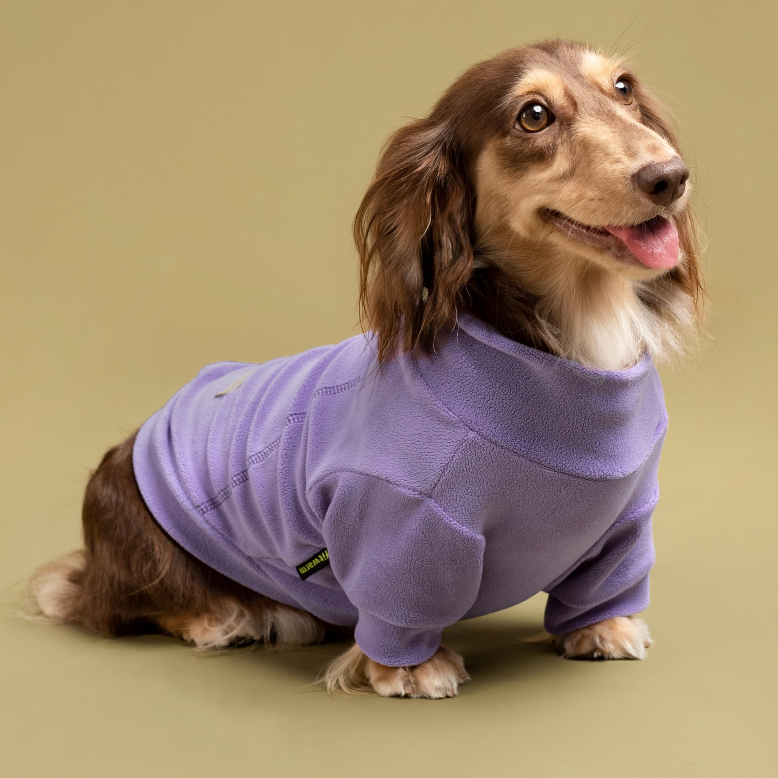 Fitwarm Dog Sweater 3 Pack - Fleece Turtleneck Pullover for Small Dogs - XS - Purple/Mid Purple/Fire Brick