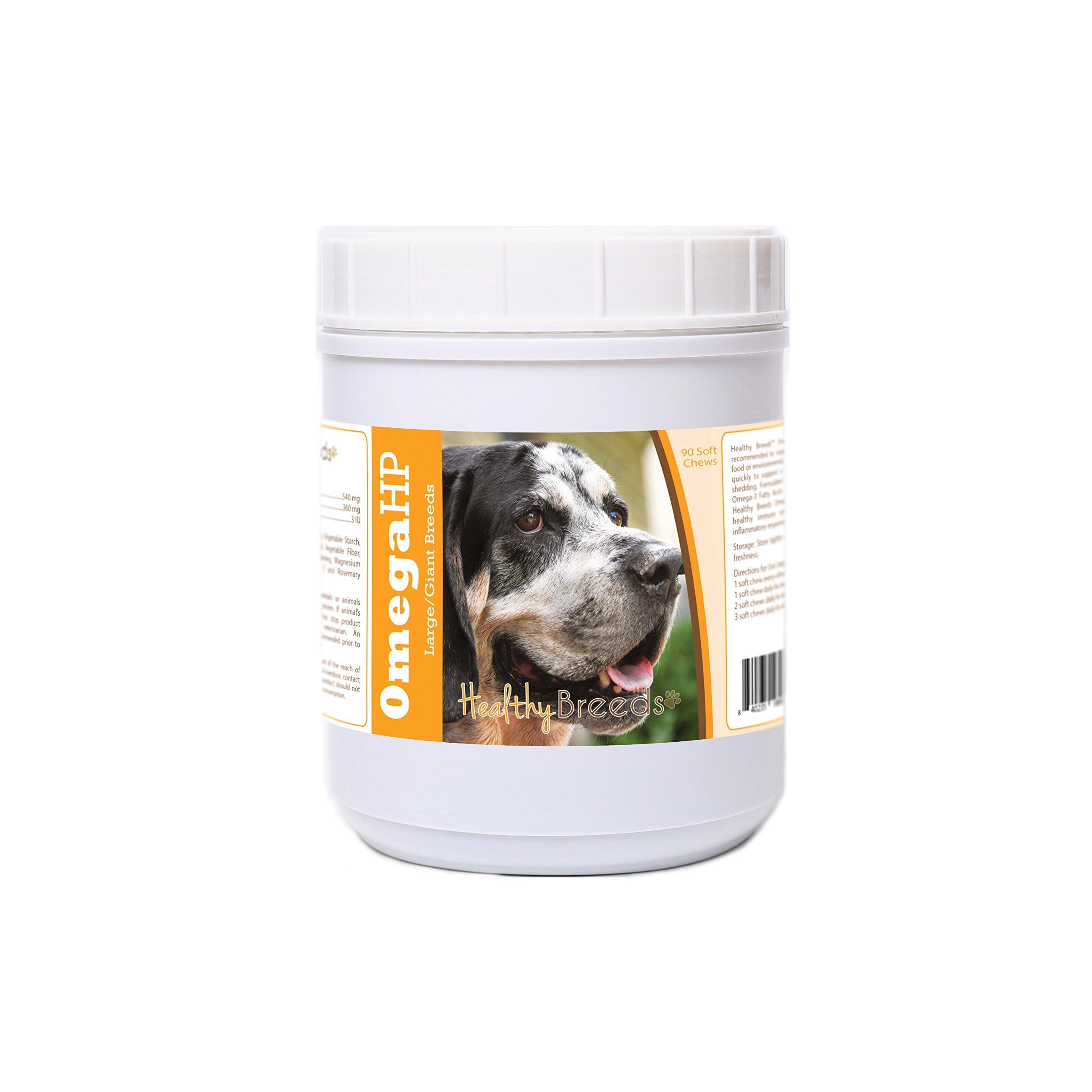 Healthy Breeds Bluetick Coonhound Omega HP Fatty Acid Skin and Coat Support Soft Chews 90 Count