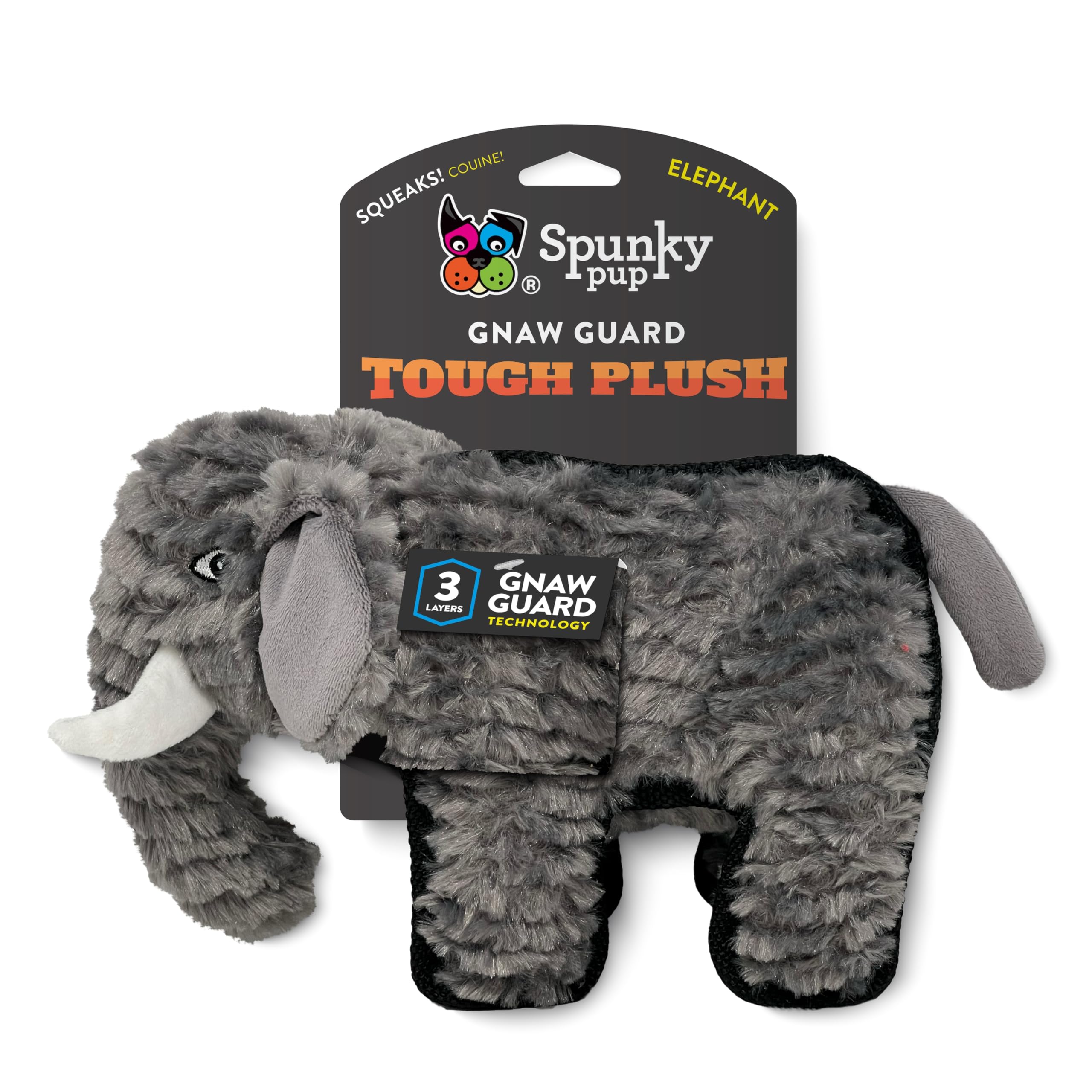 Spunky pup Tough Plush Toy Elephant