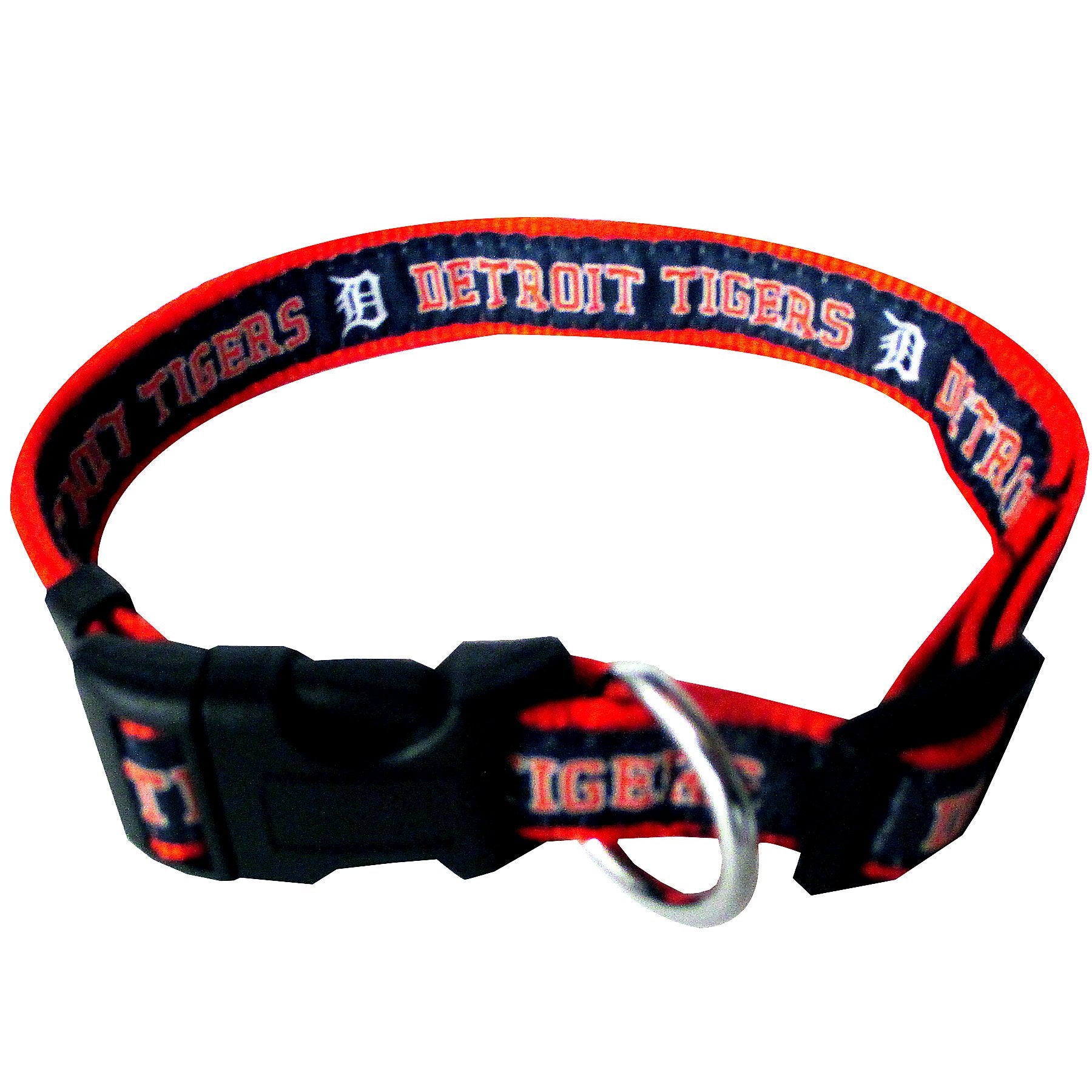 MLB Detroit Tigers Licensed PET COLLAR- Heavy-Duty, Strong, and Durable Dog Collar. Available in 29 Baseball Teams and 4 Sizes