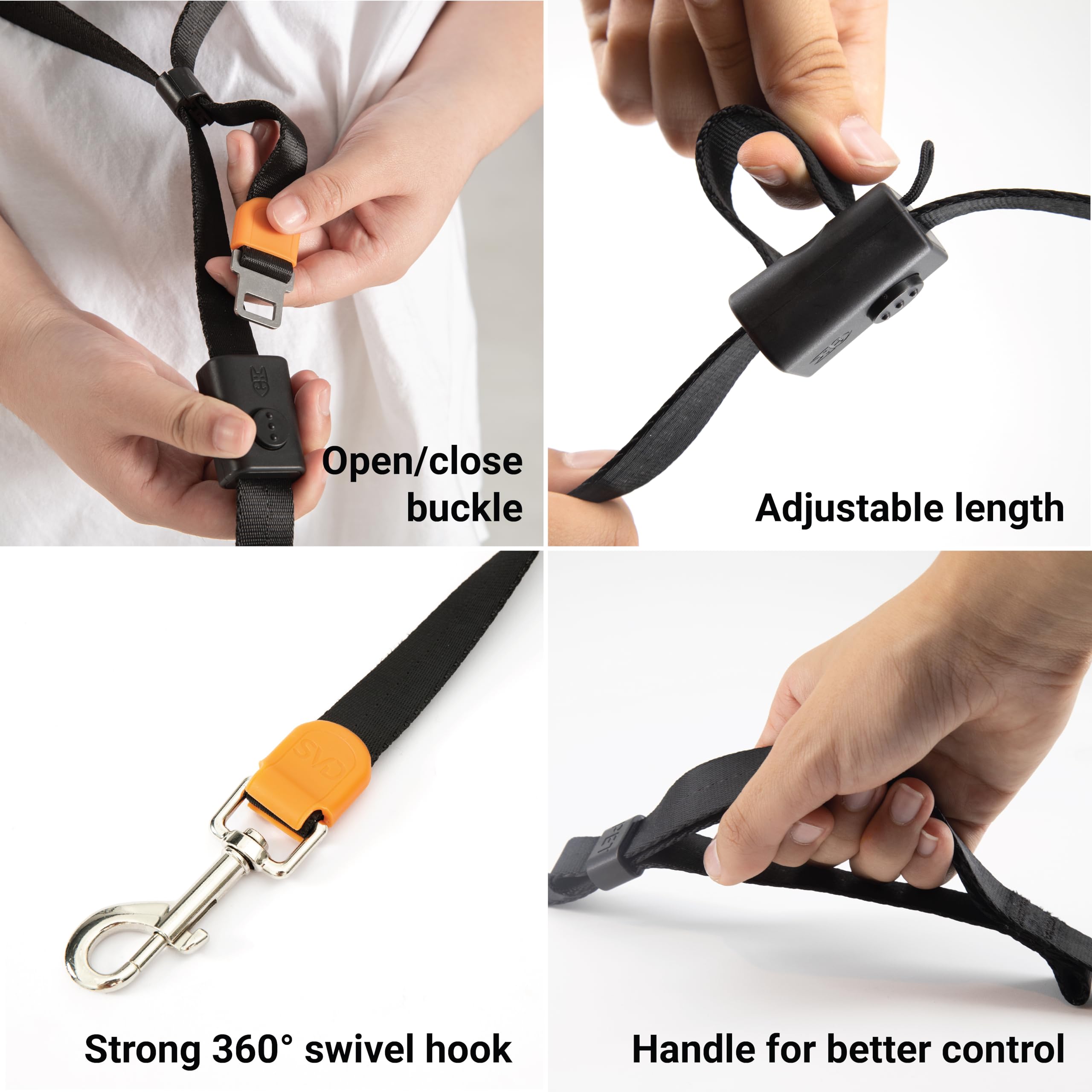 Svd.Pet 4-In-1 Hands Free Dog Leash - Crossbody With Easy Release Buckle & Adjustable Waist For Walking, Running (Navy Blue)