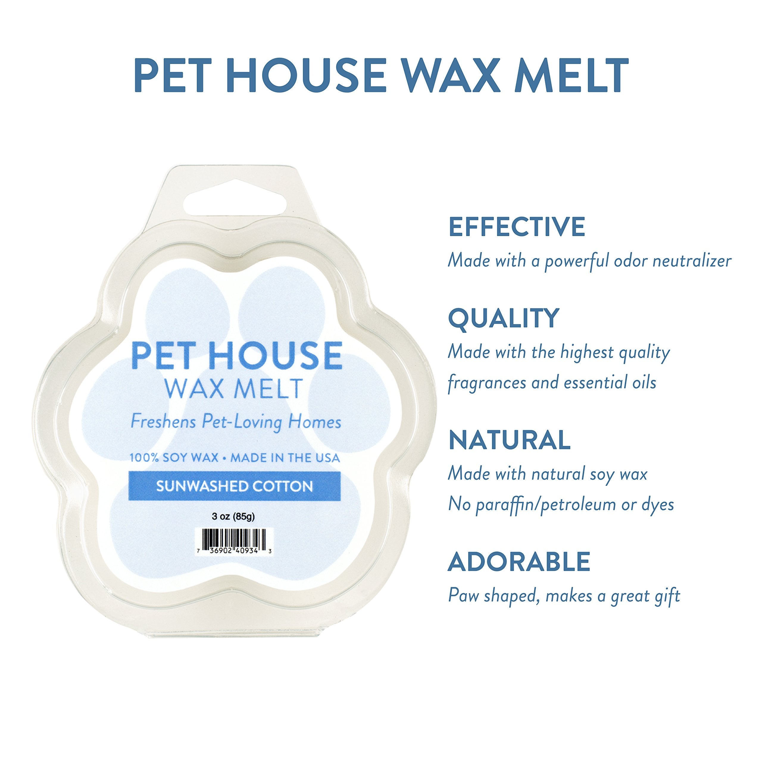 One Fur All 100% Natural Plant-Based Wax Melts, Pack Of 2 By Pet House - Long Lasting Pet Odor Eliminating Wax Melts Non-Toxic,
