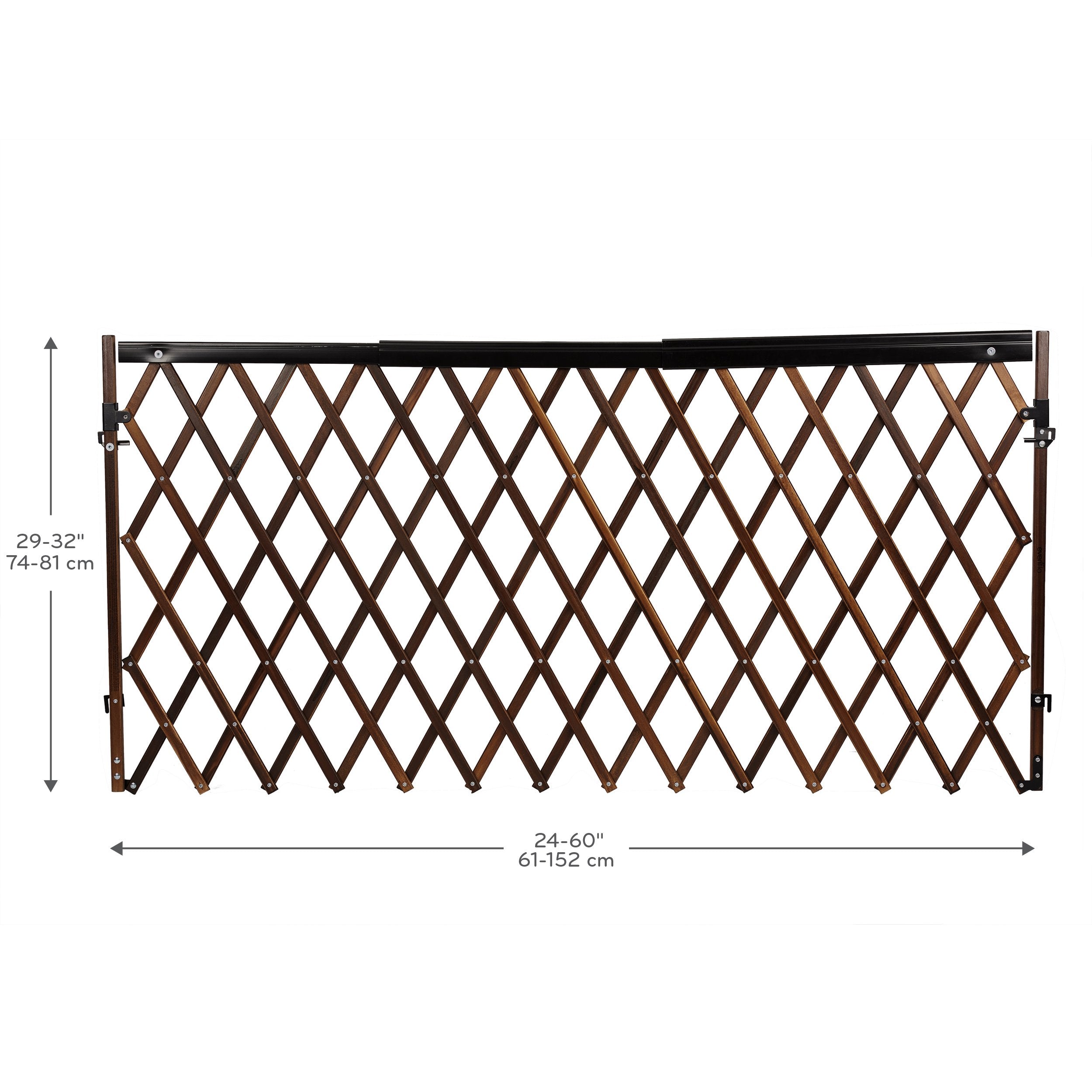 Evenflo Expansion Walk-Thru Baby Gate, 1 Count, Wood, Farmhouse Collection, Model 1603200