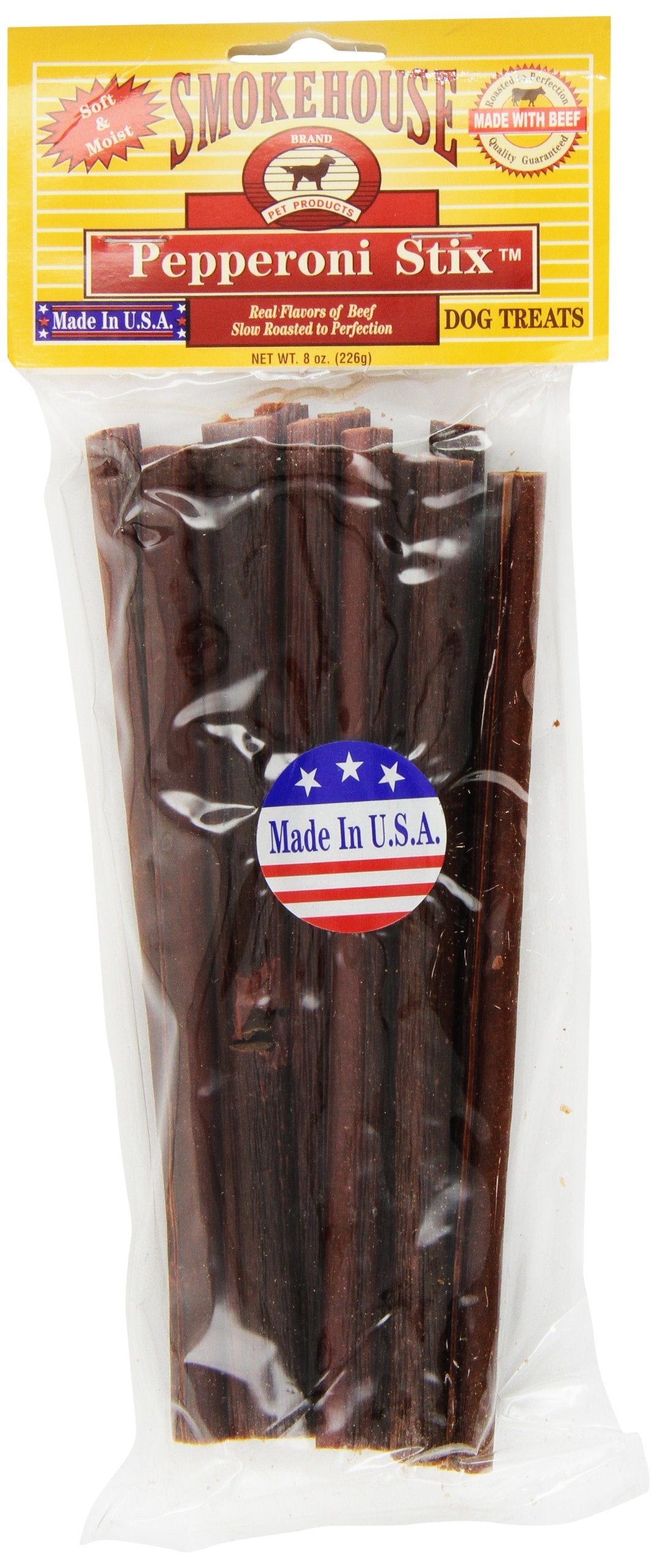 Smokehouse 4-Inch Pepperoni Stix Dog Treats, 8-Ounce