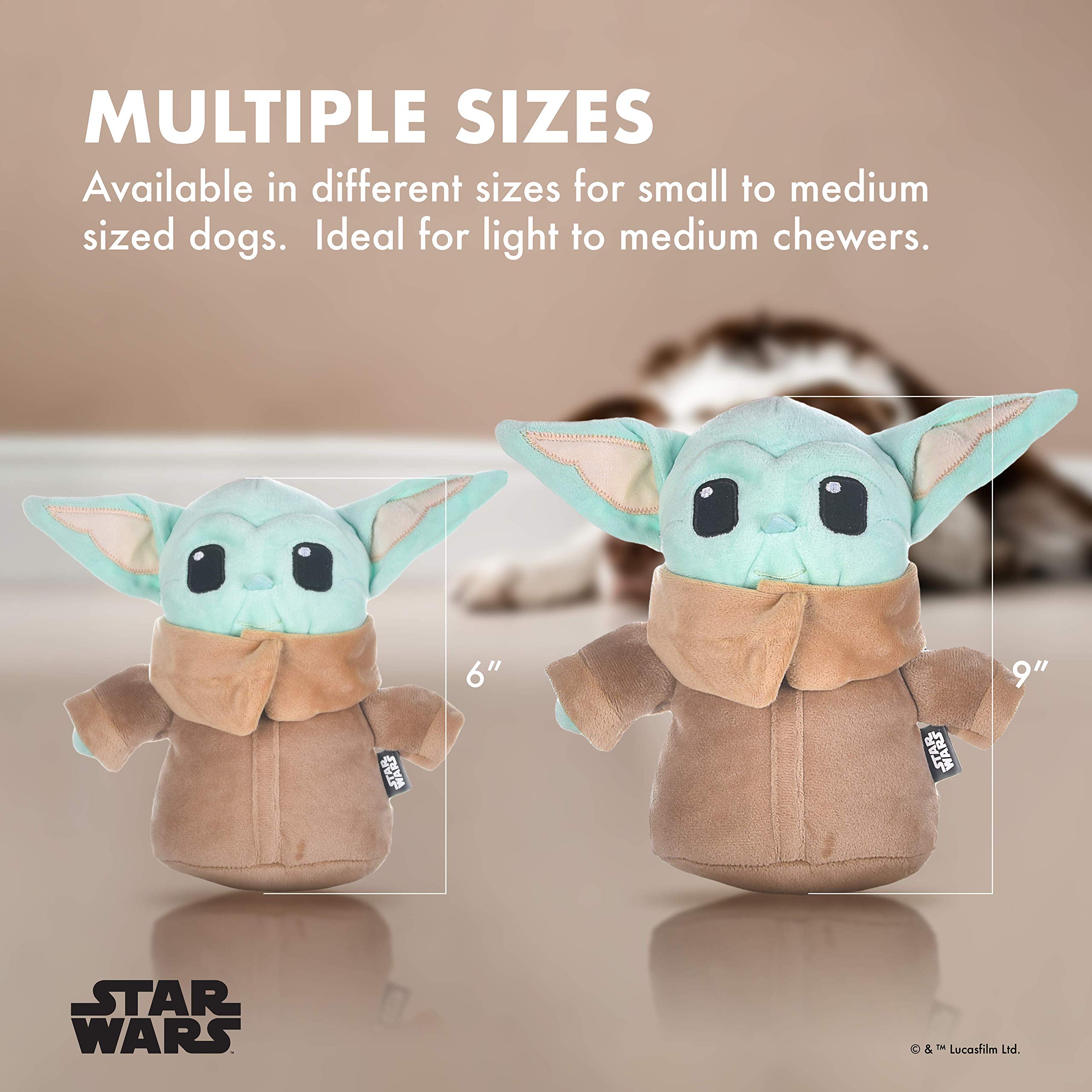 Star Wars For Pets Mandalorian The Child Plush Figure Dog Toy | 6 Inch Small Dog Toy From The Mandalorian - Soft And Plush Dog Toys, Safe Fabric Squeaky Dog Toy For All Dogs