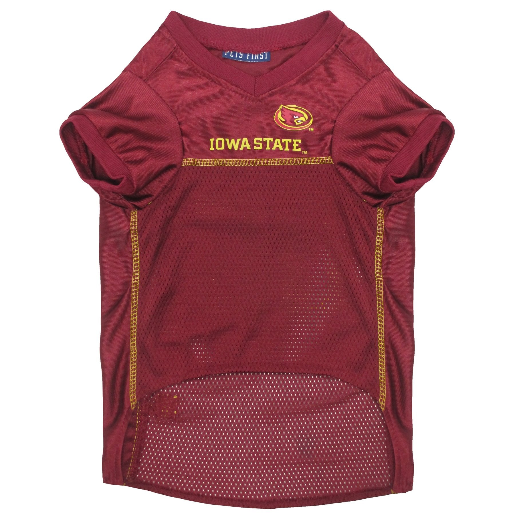 Pets First NCAA College Iowa State Cyclones Mesh Jersey for DOGS & CATS, Small. Licensed Dog Jersey with your Favorite Football/