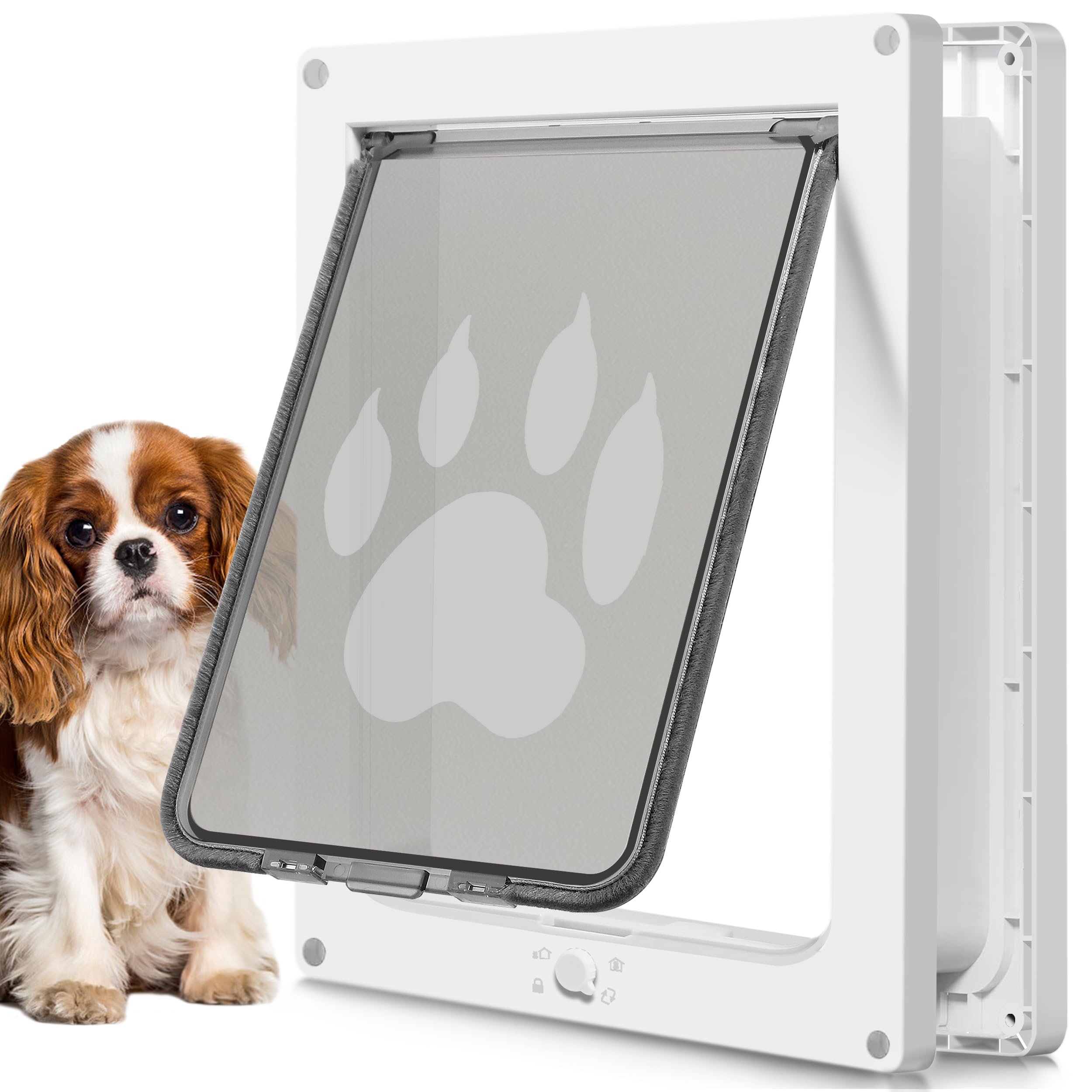 Ceesc Dog Door For Pets Up To 20 Lb, Weatherproof Pet Door For Cats And Dogs, Durable, Snap-In Closing Panel Included, Suitable 