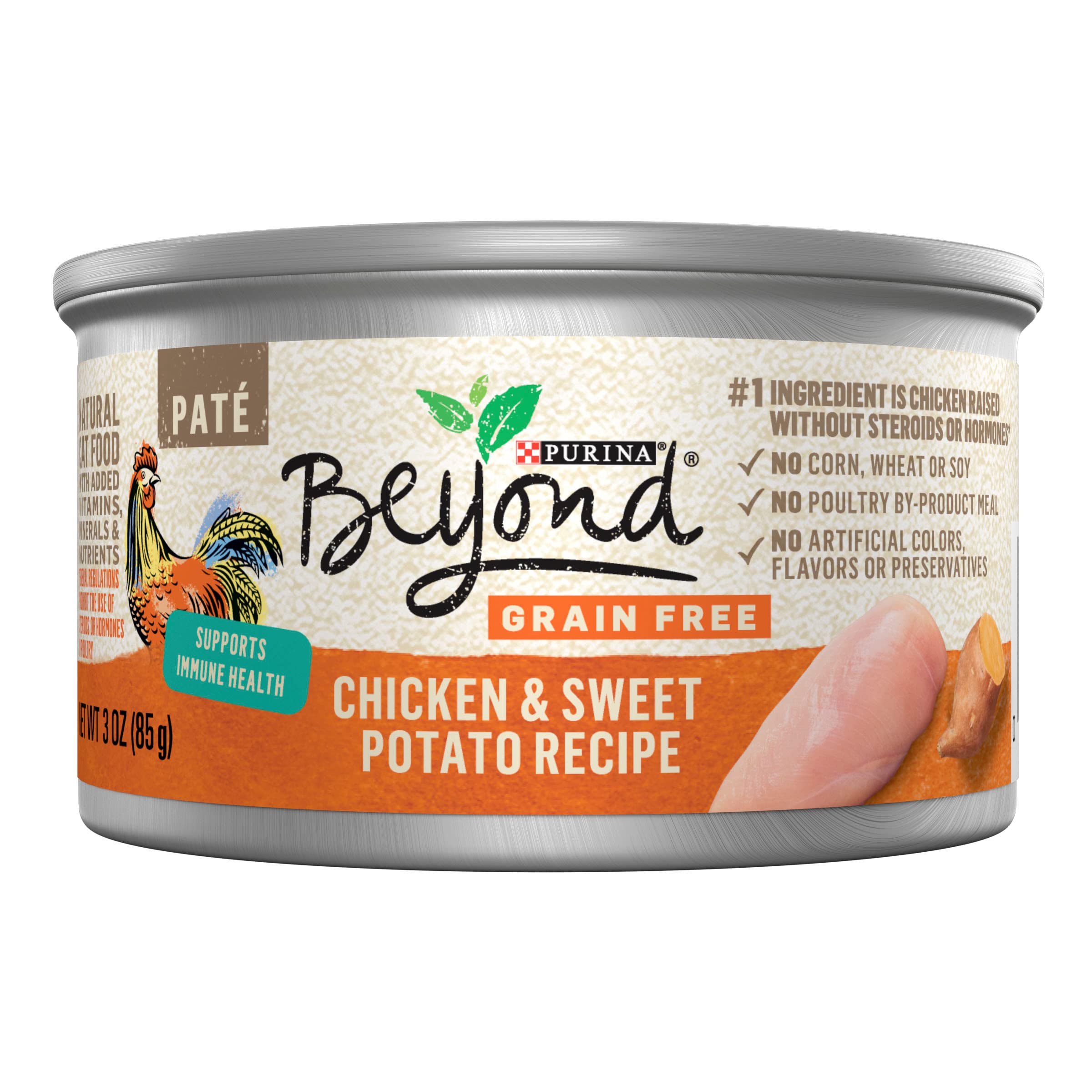 Purina Beyond Chicken and Sweet Potato Recipe Grain Free Wet Cat Food Pate - (Pack of 12) 3 oz. Cans
