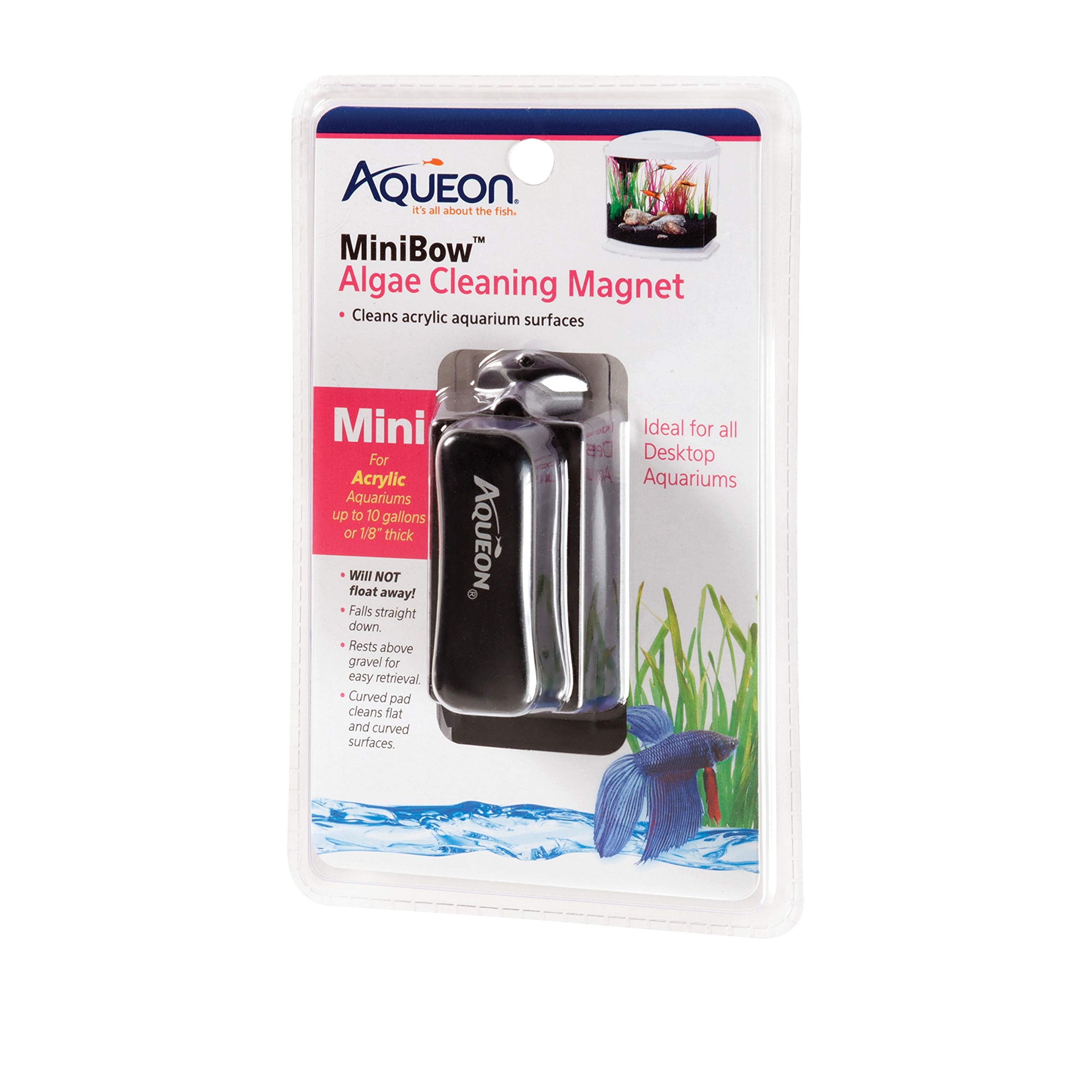 Aqueon Algae Cleaning Magnet Minibow 1 Count