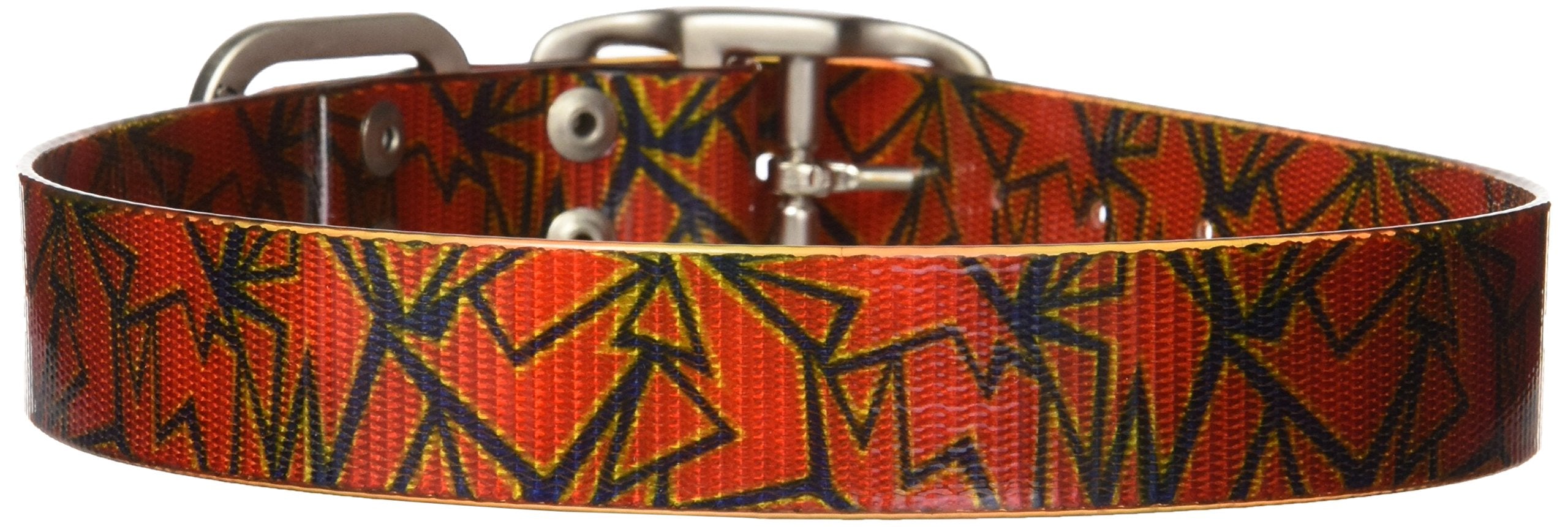 Dublin Dog Koa Collection Shattered 17 by 21.5-Inch Dog Collar, Large, Magma Orange