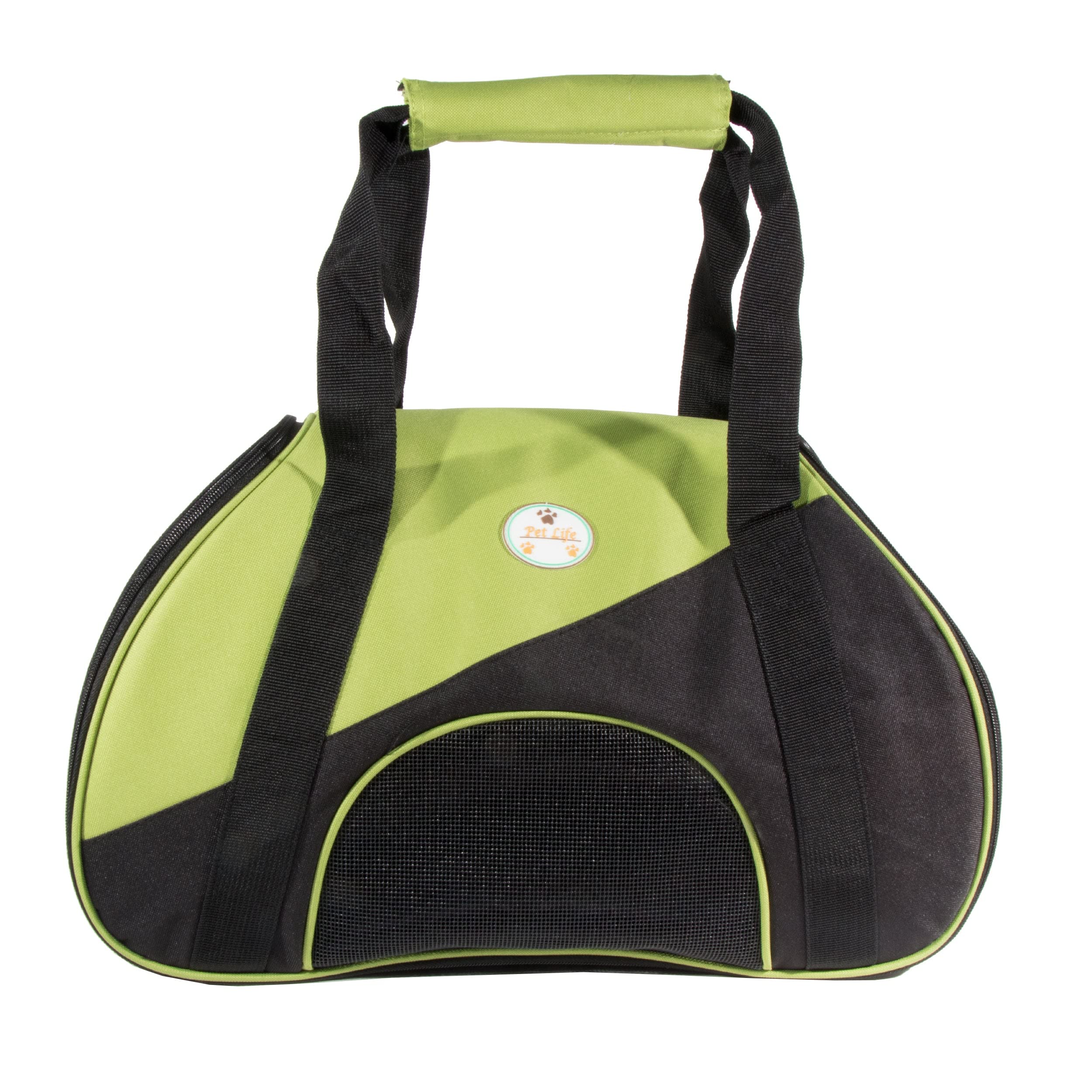 Pet Life 'Zip-N-Go' Sporty Mesh Airline Pet Carrier - Folding and Collapsible Zippered Airline Dog Carrier - Travel Pet Carrier