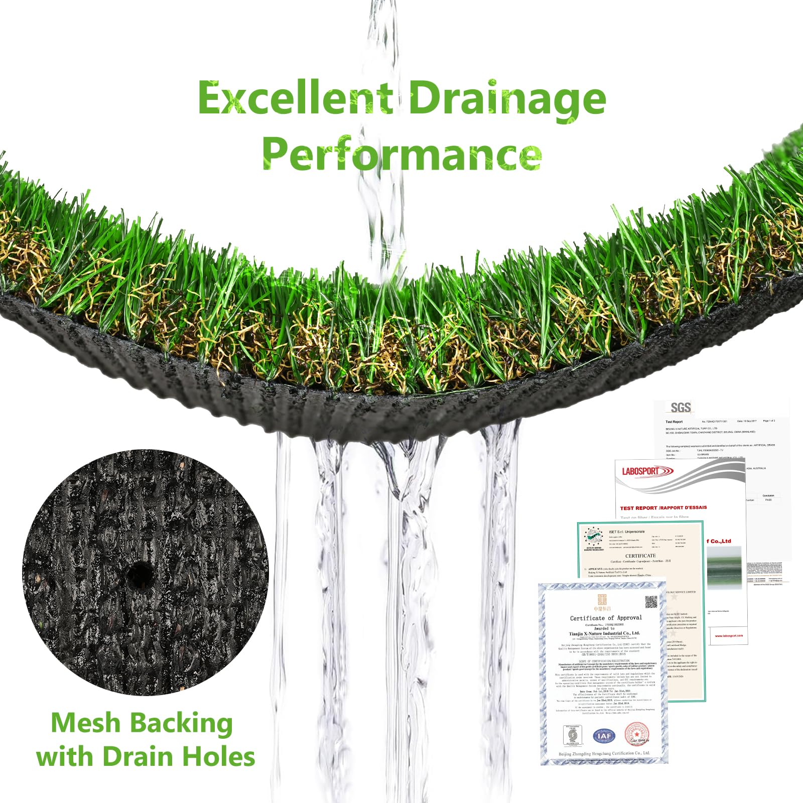 Fake Grass Pee Pad For Dogs -31.5*59Inch Washable, Dog Puppy Potty Training Grass, Artificial Turf Pet Grass Mat Outside, Patio