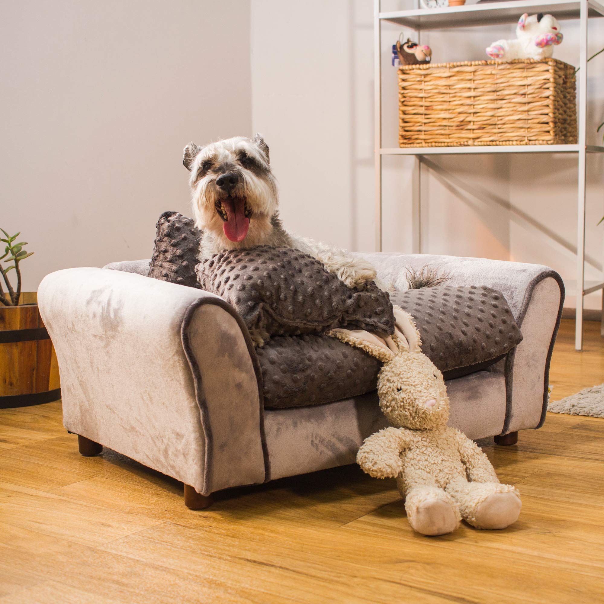 Keet Westerhill Pet Sofa Bed, Charcoal, Medium (28X20X12)