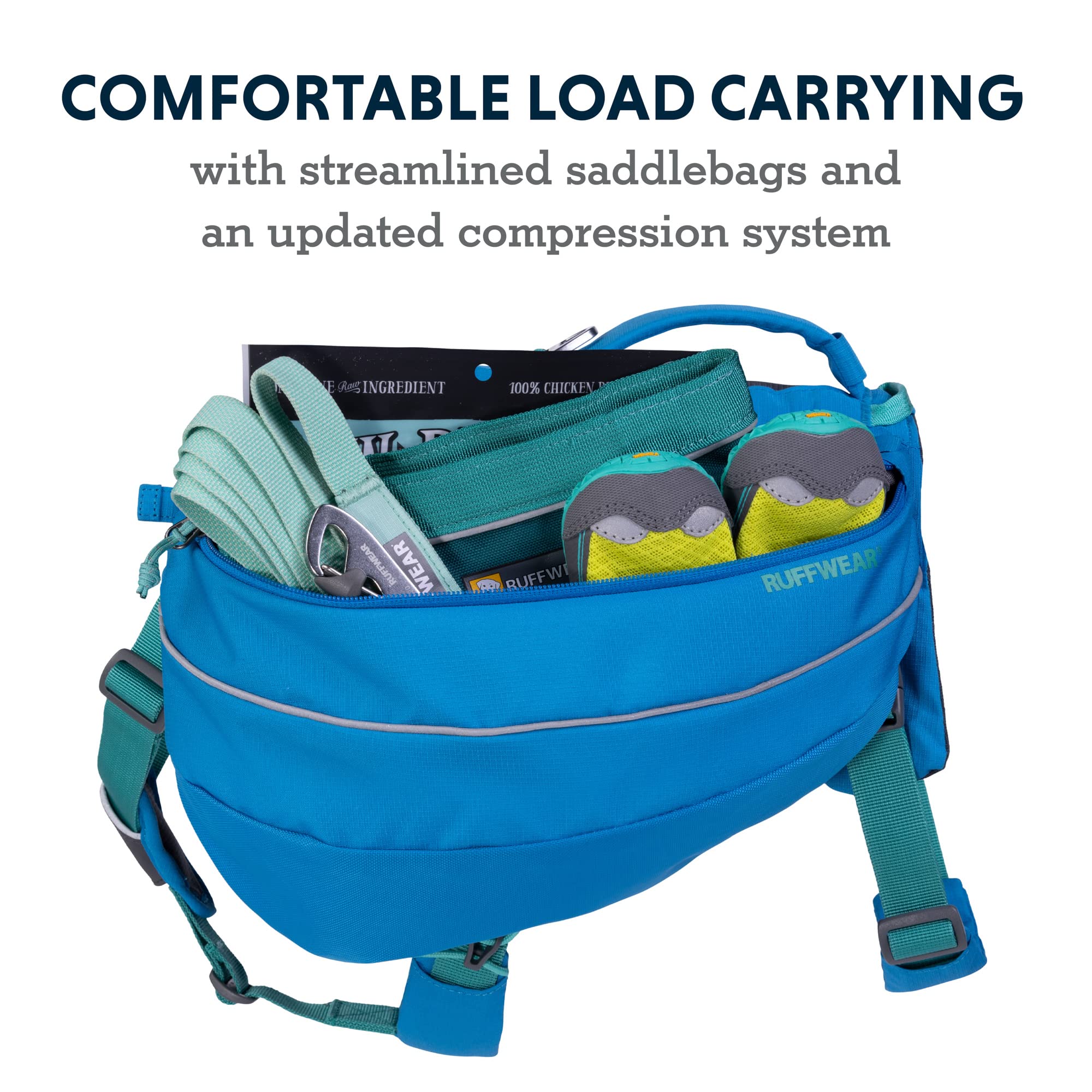 Ruffwear, Approach Dog Backpack, Hiking and Camping Pack with Saddlebags, Blue Dusk, X-Small