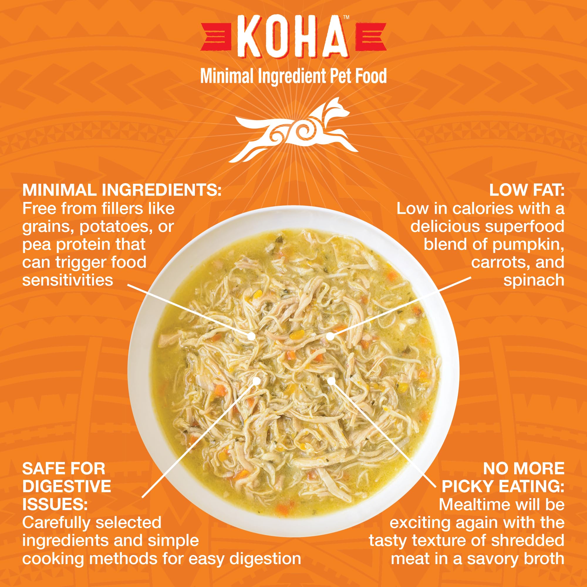 KOHA Pure Shreds Chicken Entr  e for Dogs, 12.5oz Cans (Pack of 12)
