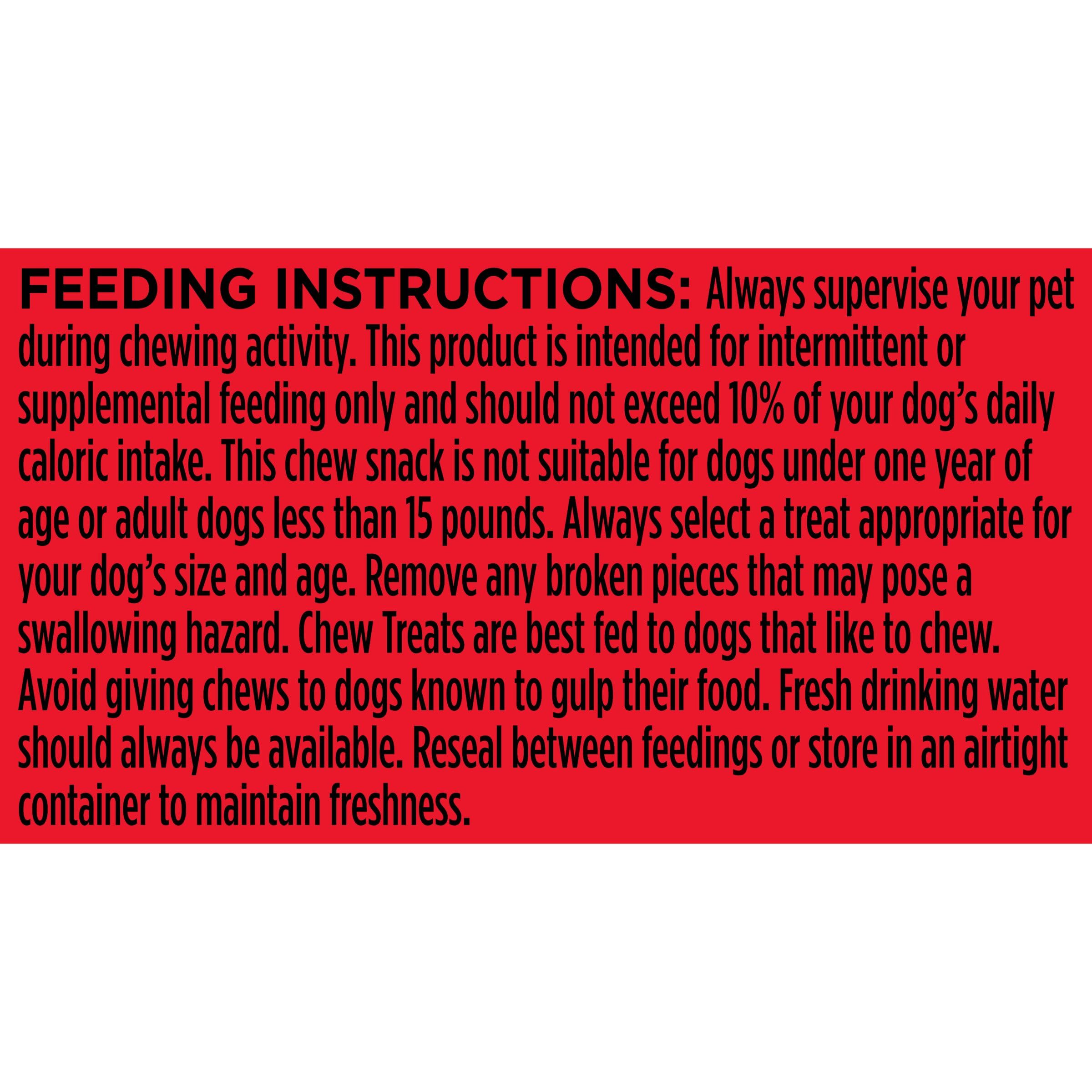 Milk-Bone Comfort Chews, Rawhide Free Dog Treats with Unique Chewy Texture and Real Beef, 9 Chews (Pack of 4), Easy on Digestive