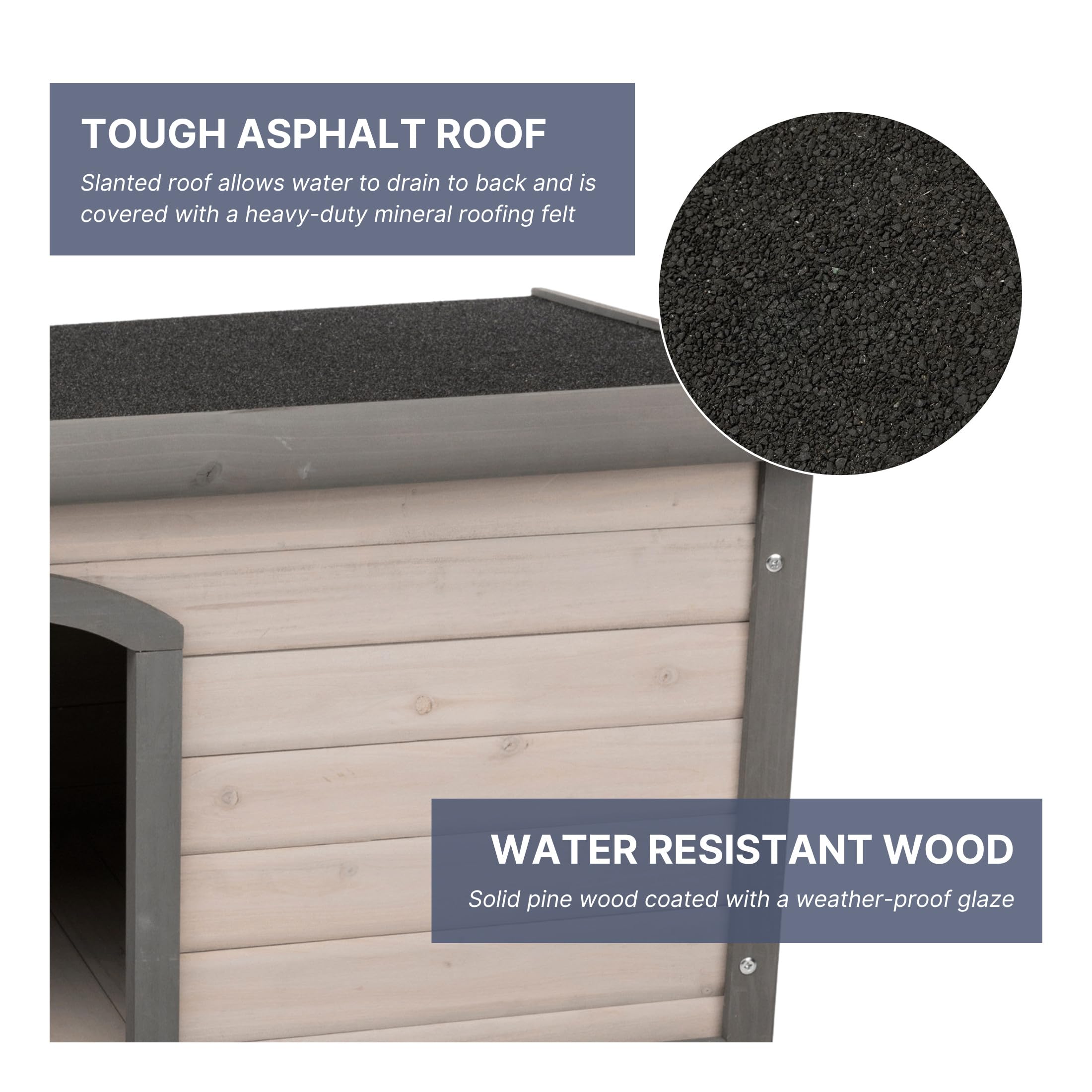 TRIXIE Natura Classic Dog House- Outdoor Dog House for Medium Dogs with Weatherproof Sealer & Hinged Roof, Wooden Dog House with