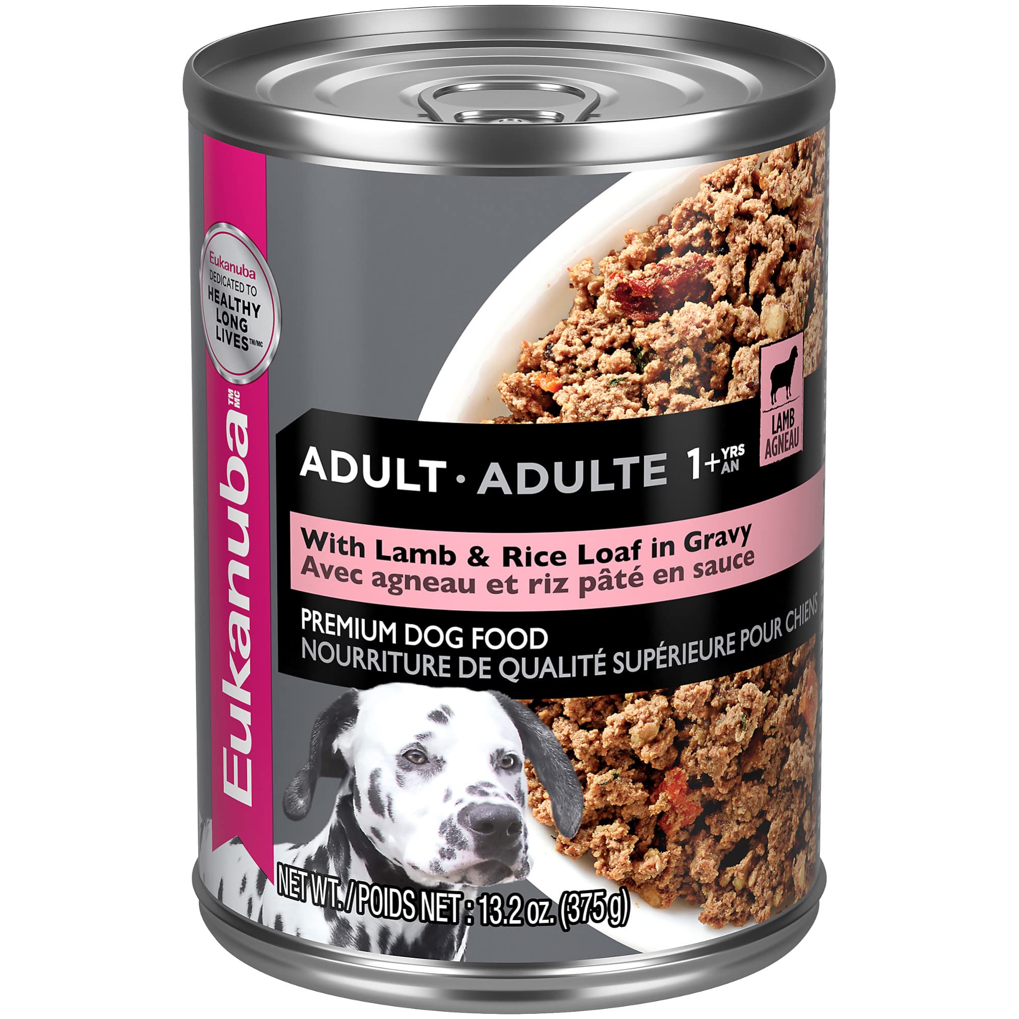 Eukanuba Adult With Lamb & Rice Canned Wet Dog Food, 13.2 oz Can (12-Count)