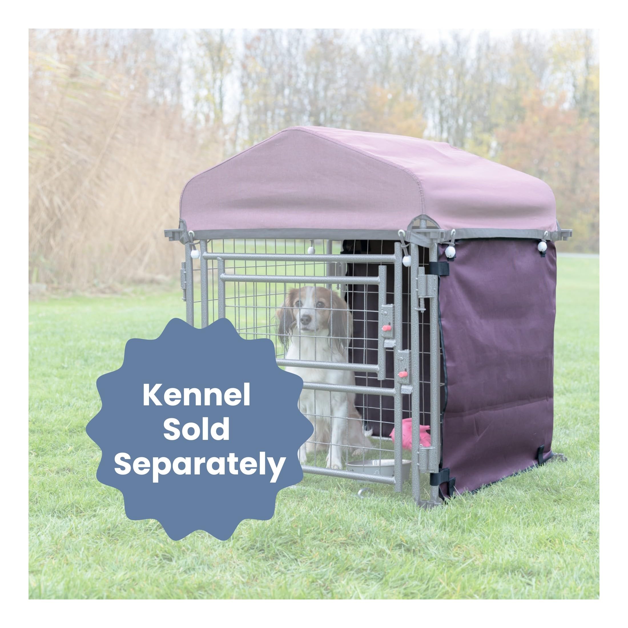 Trixie Dog Kennel Sunshade, All Weather Protection Side Panels, Fits 2.5X2.5X3-Ft Kennel, Small