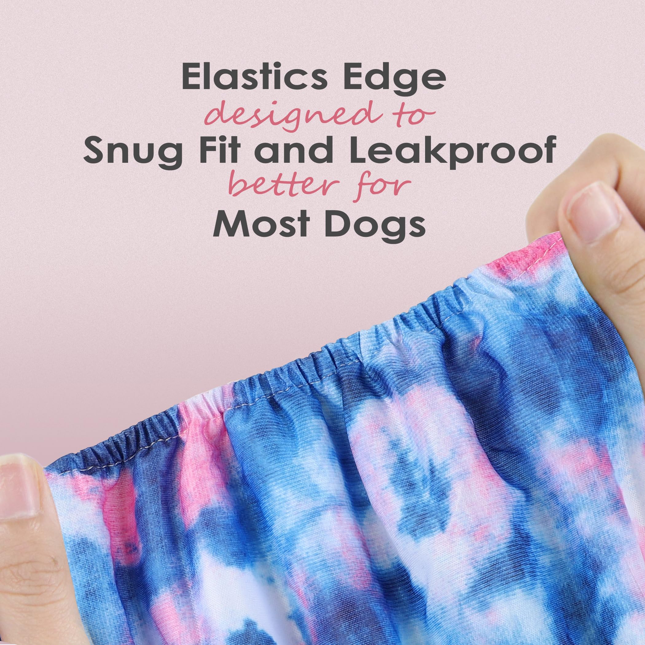 Wegreeco Washable Male Dog Belly Band (Stylish Pattern)- Pack Of 3 - Washable Male Dog Belly Wrap, Dog Diapers Male (Tie-Dye, Sky, X-Small)